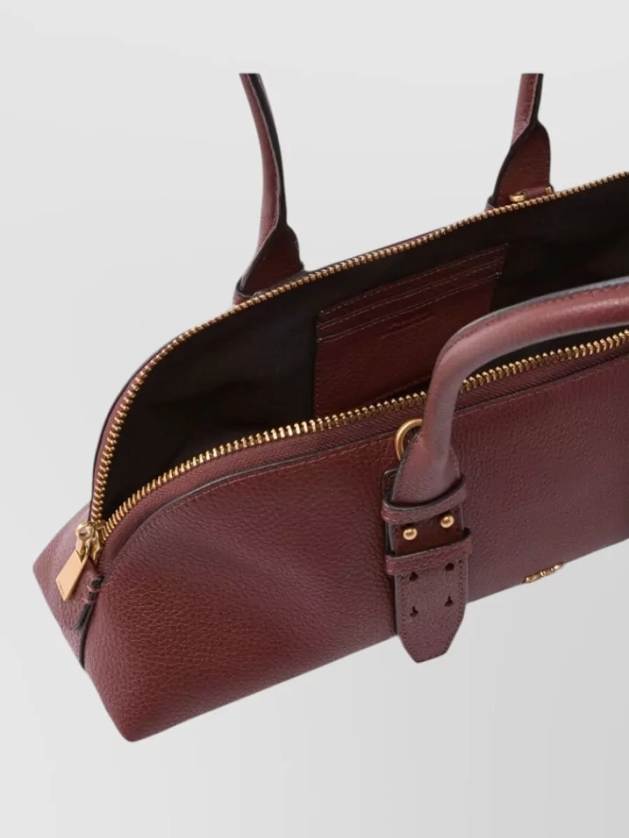 Pinko Bowling Horizontal Big Sheep Leather Shoulder Bag
