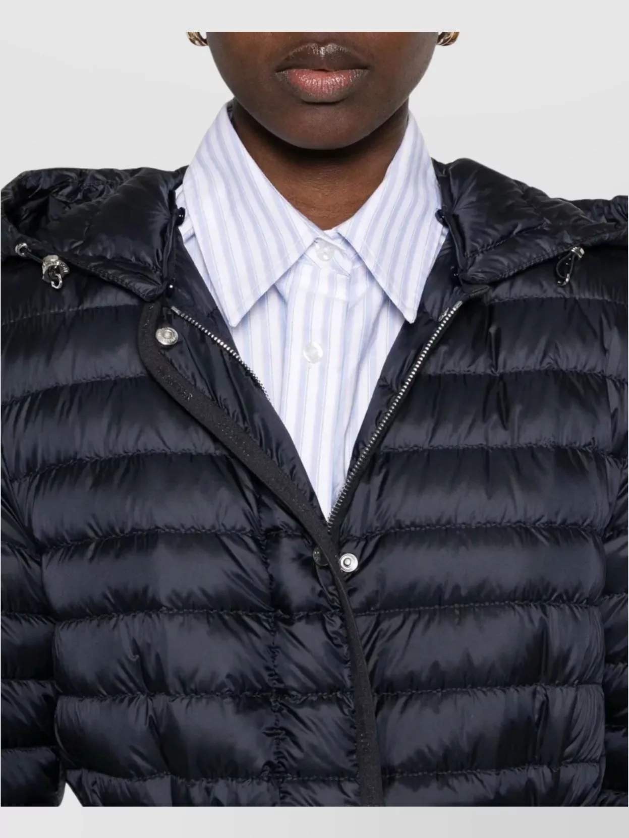 Moncler Belted Quilted Down Jacket With Detachable Hood