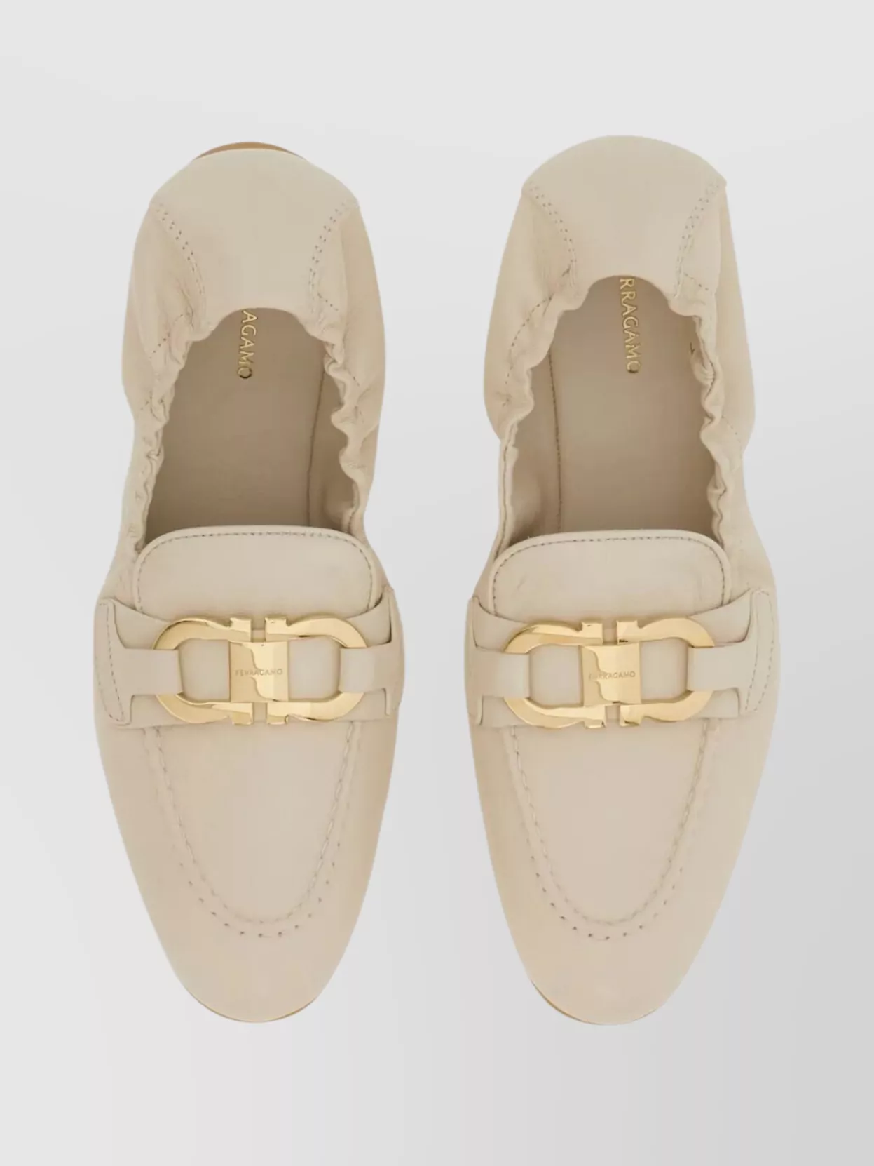Ferragamo Jodie Casual Flat Loafers Elasticated Trim