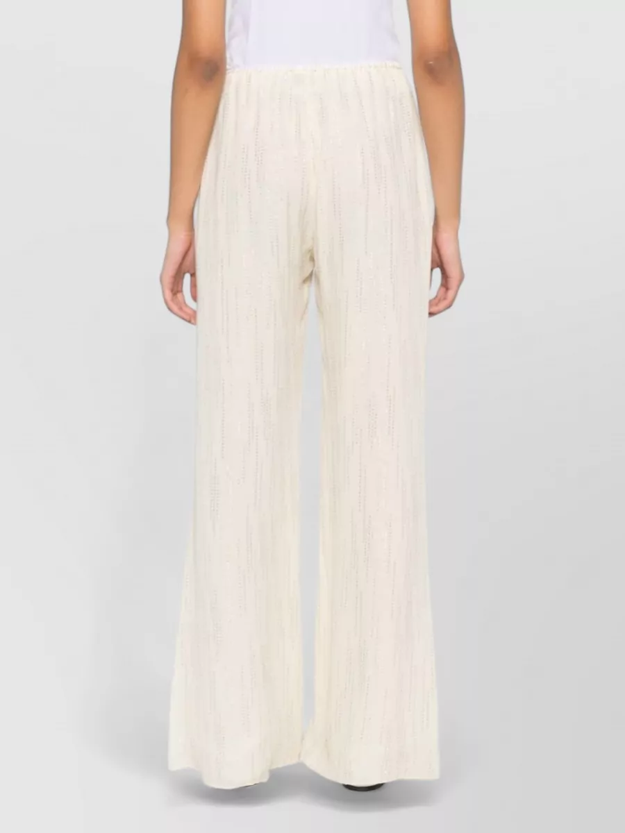 Forte Forte Crystal Textured Knit Wide-Leg Trousers