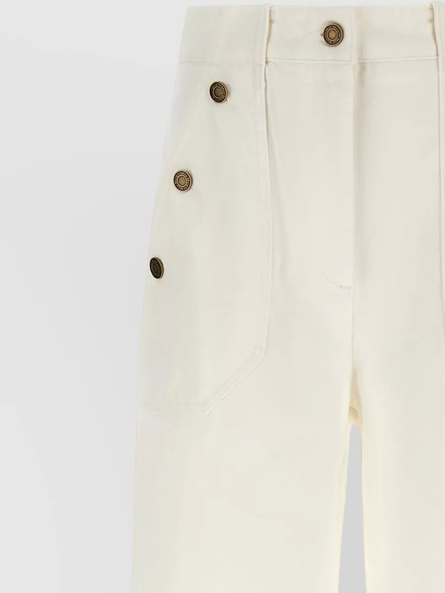 Max Mara High-Rise Wide-Leg Cotton Trousers