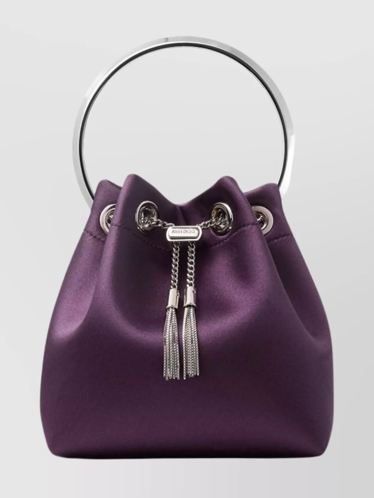 Jimmy Choo Women Bon Bon Leather Bucket Bag In Purple