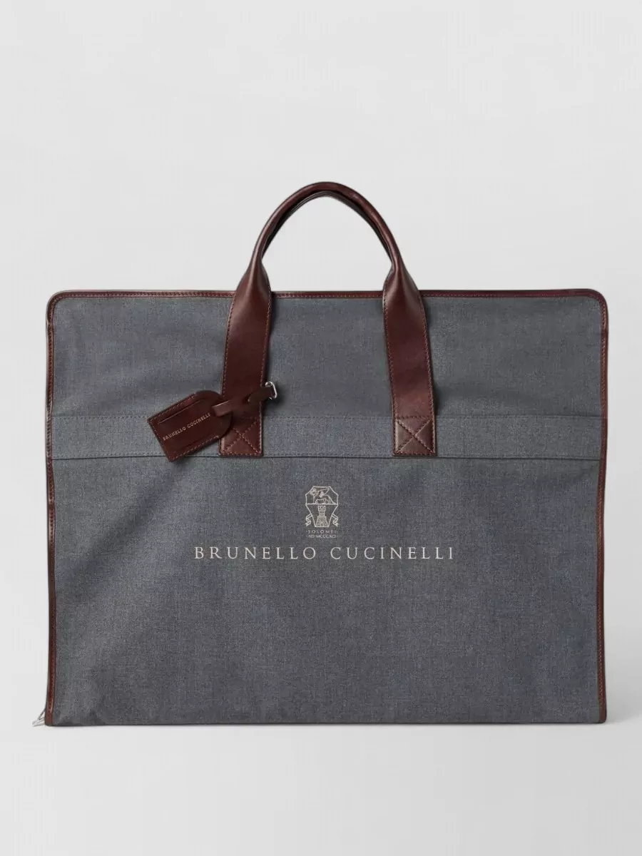 Brunello Cucinelli leather garment bag