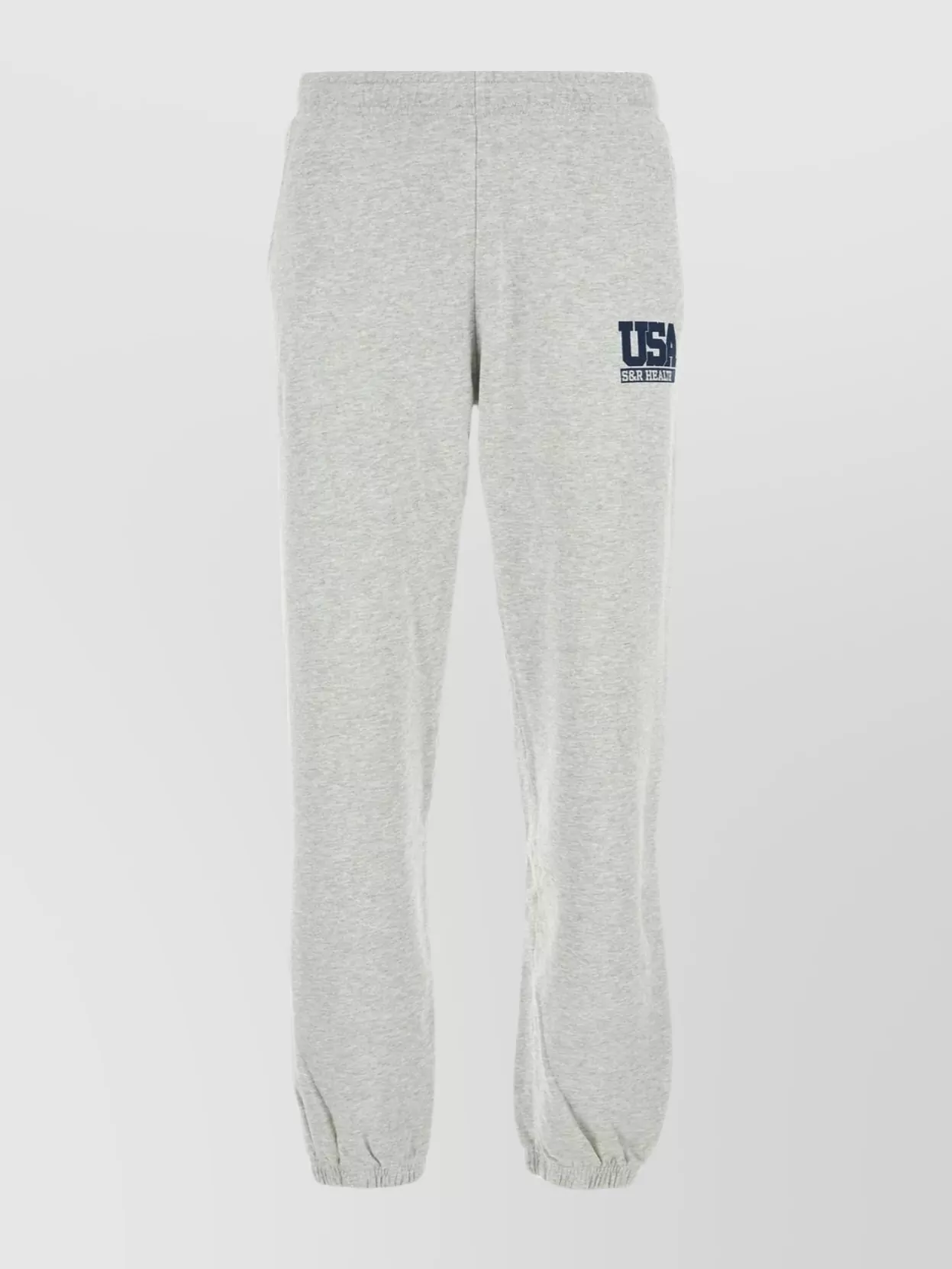 Shop Sporty And Rich Cotton Joggers With Elasticized Waist And Cuffs In Grey