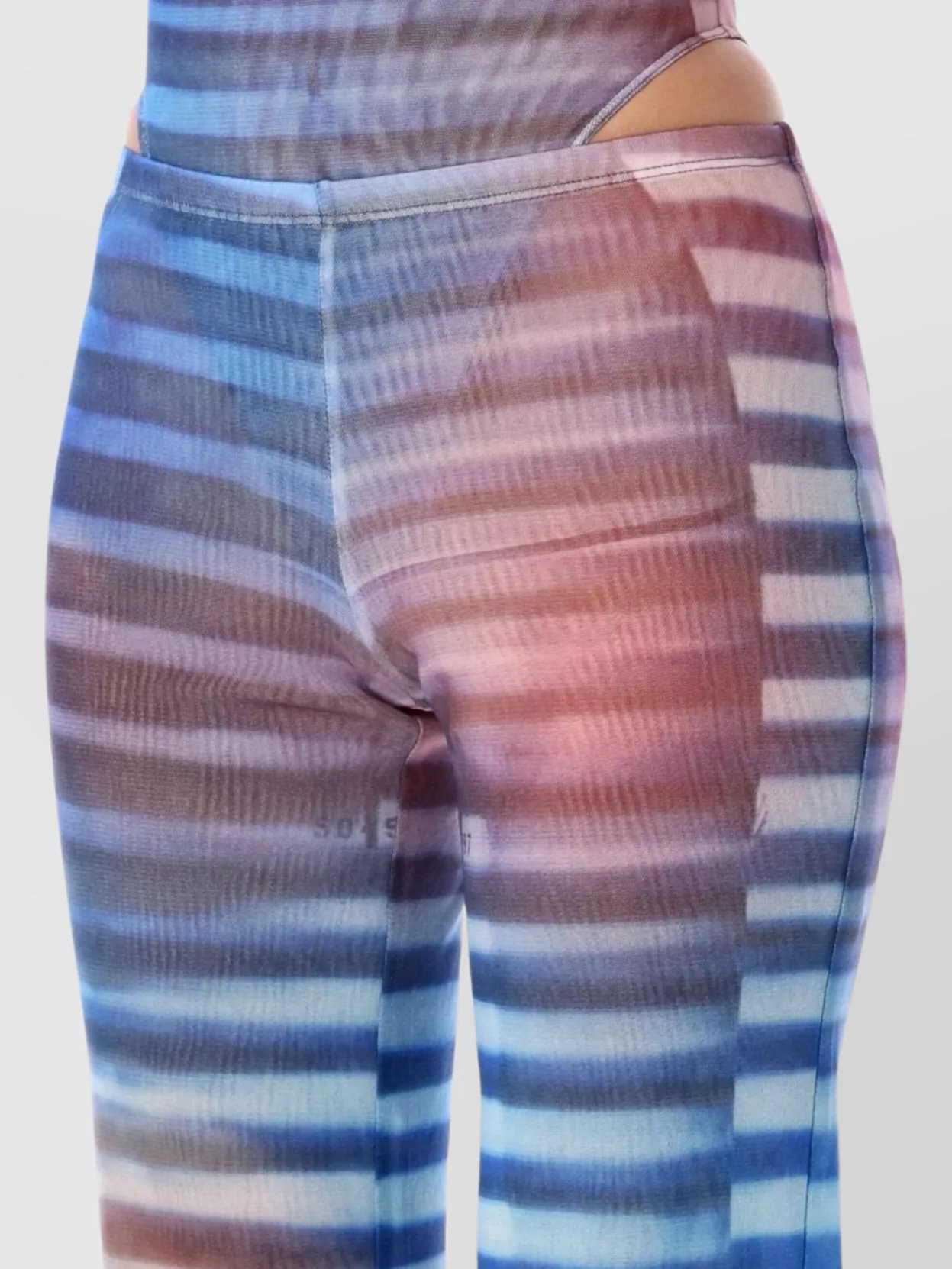 Jean Paul Gaultier Air Stripe High Waist Flared Pants