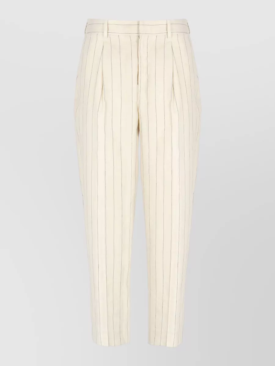 Pt Torino striped straight-leg trousers