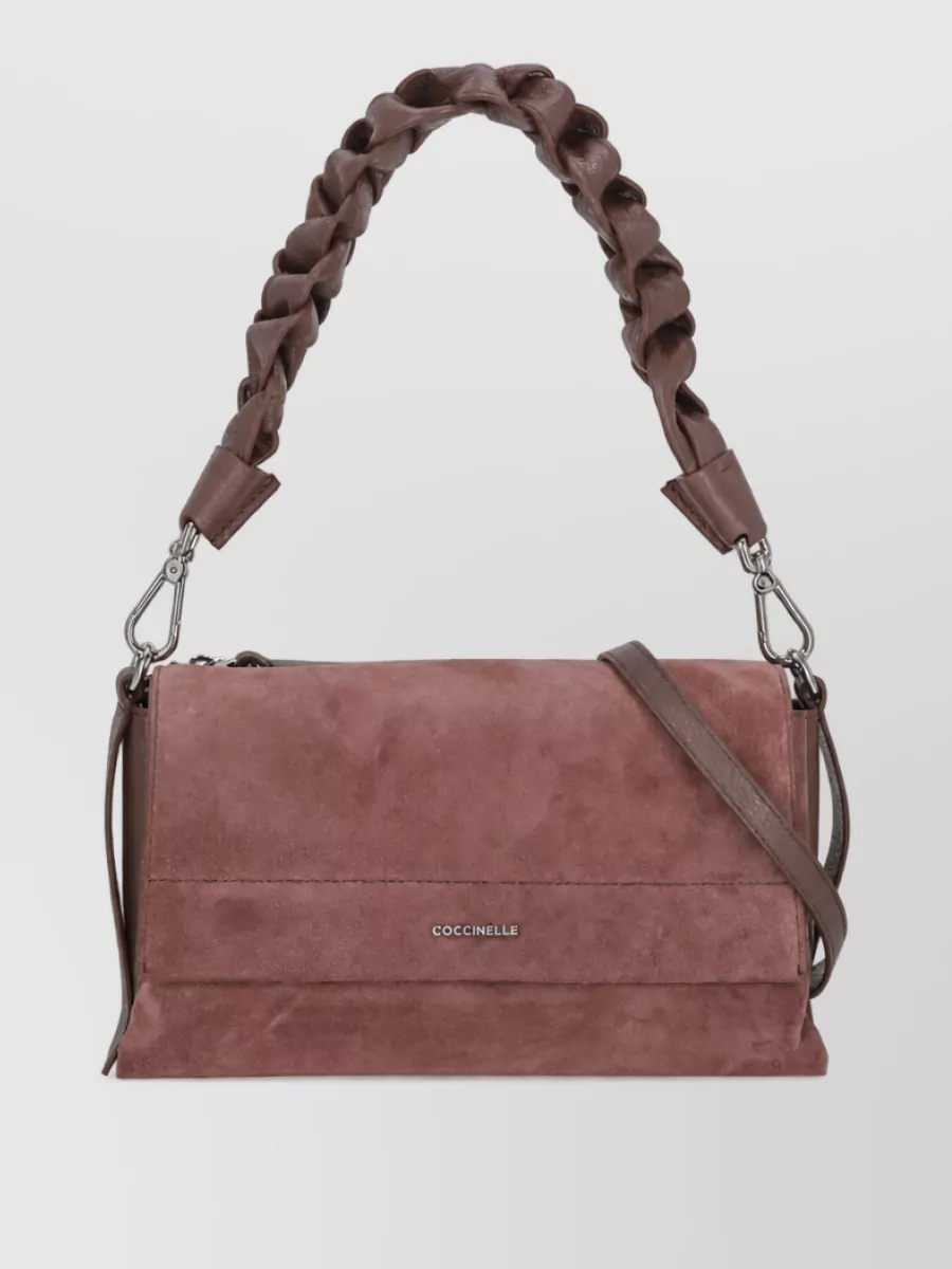 Coccinelle suede leather shoulder bag