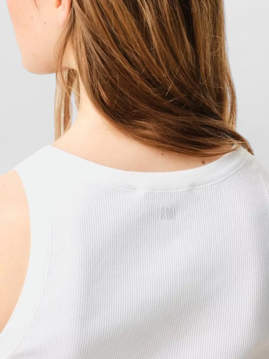 Ami Paris Ami De Couer Cotton Scoop Neck Tank