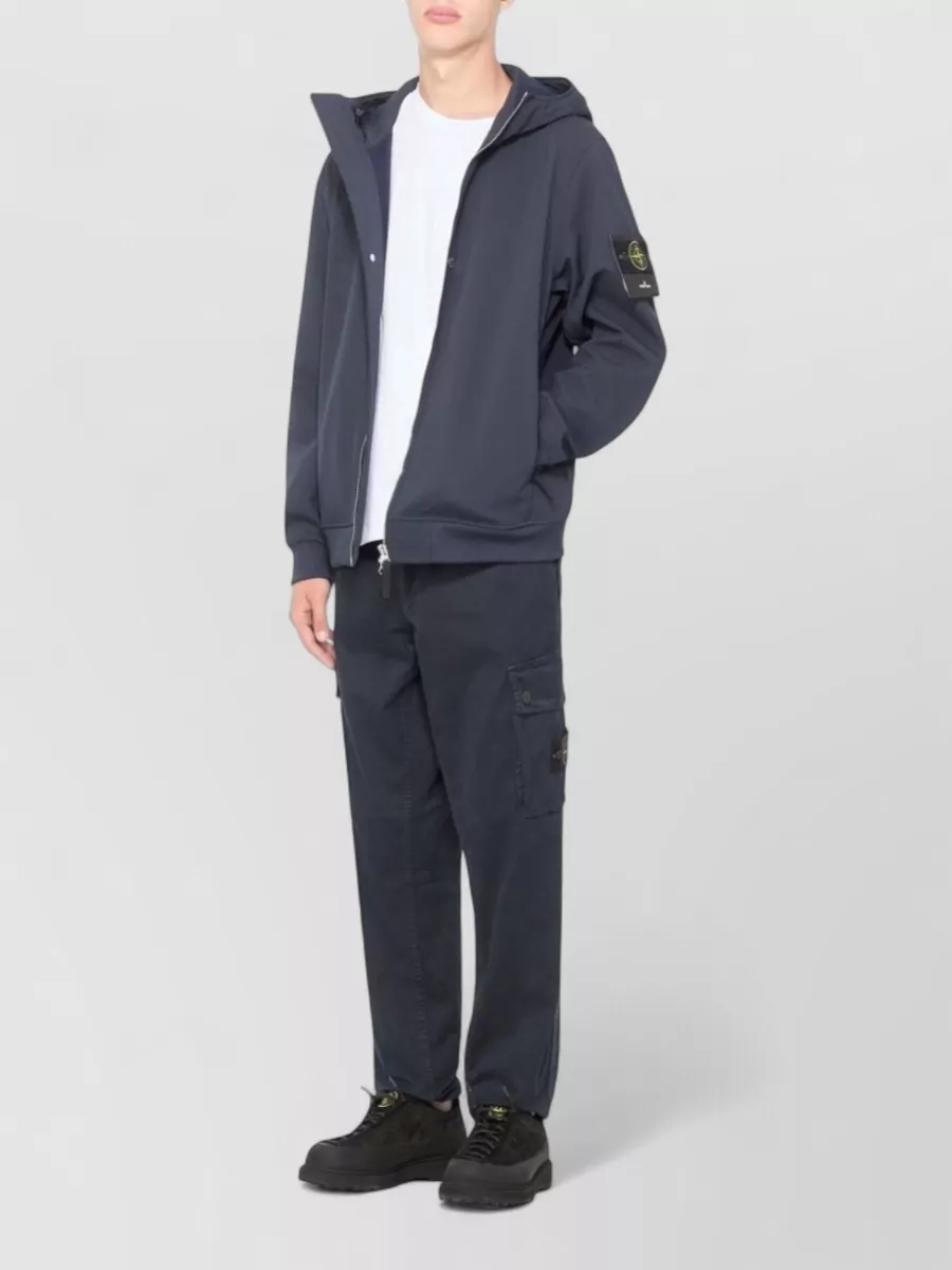 Stone Island Cotton Ribbed Crew Neck Short-Sleeve T-Shirt
