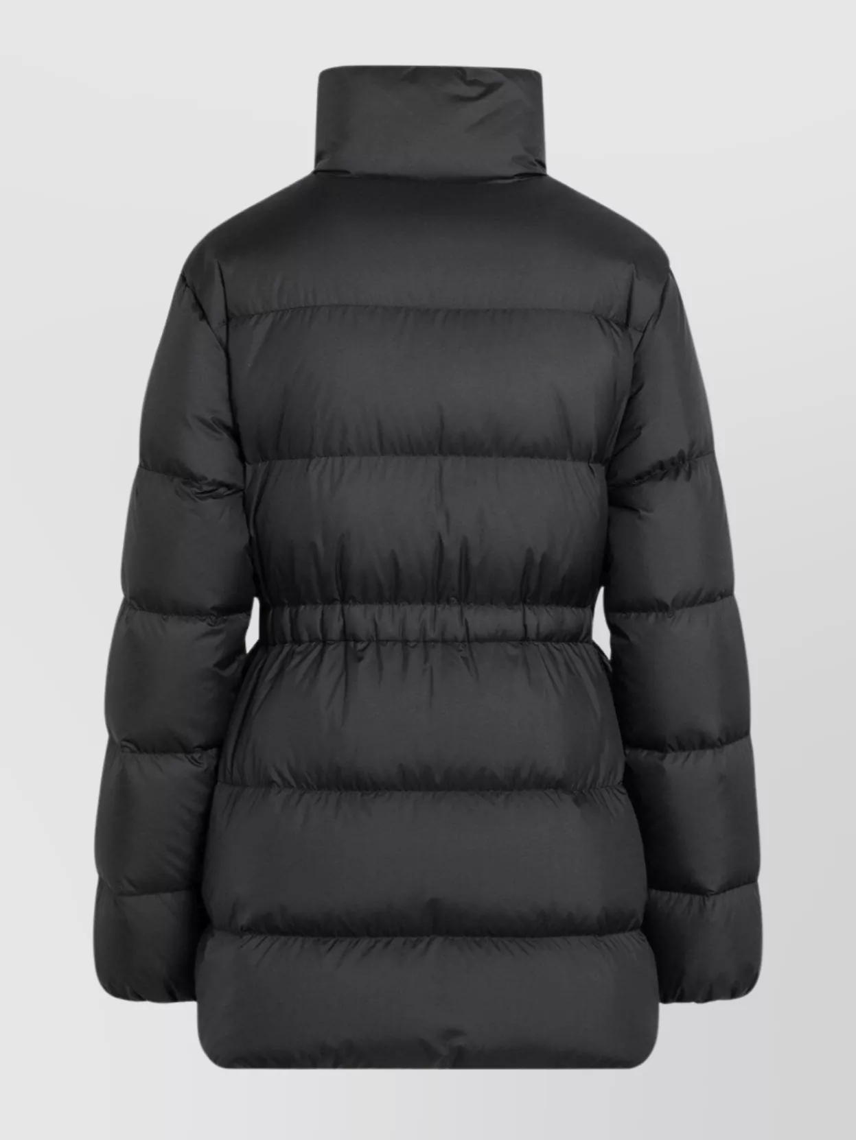 Moncler Down Jacket With Zip And Elastic Waist In Multi