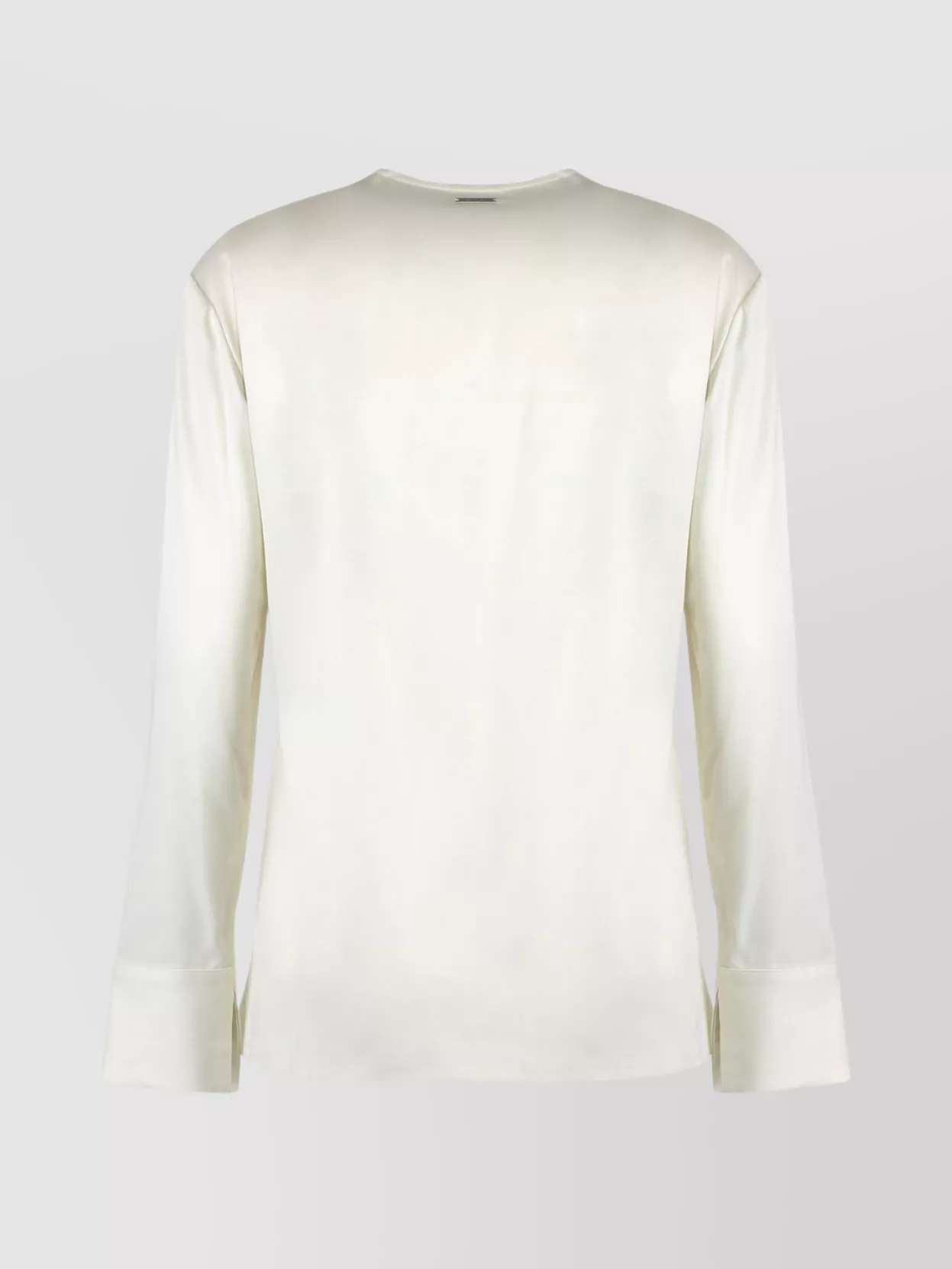 Shop Calvin Klein V-neck Blouse With Buttoned Cuffs And Draped Front