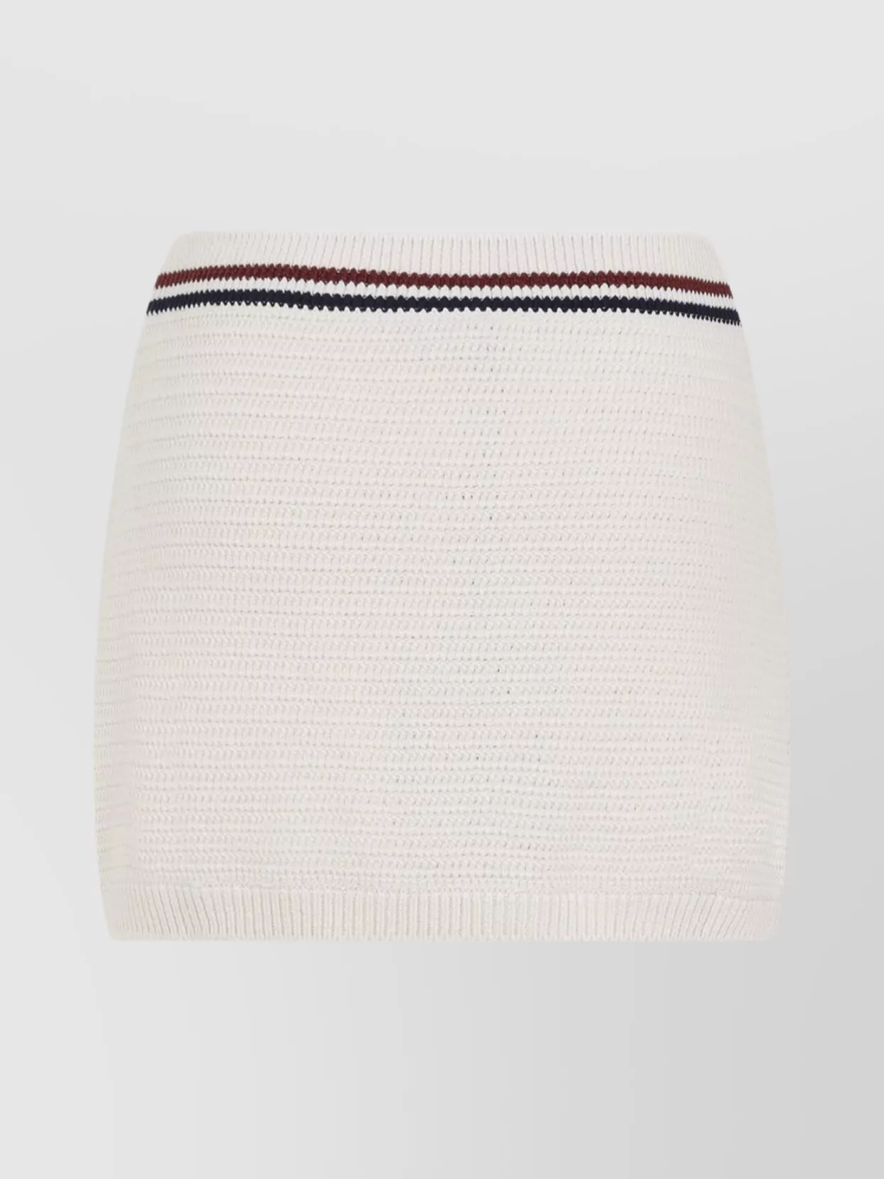MIU MIU COTTON MINI SKIRT CROCHET EFFECT