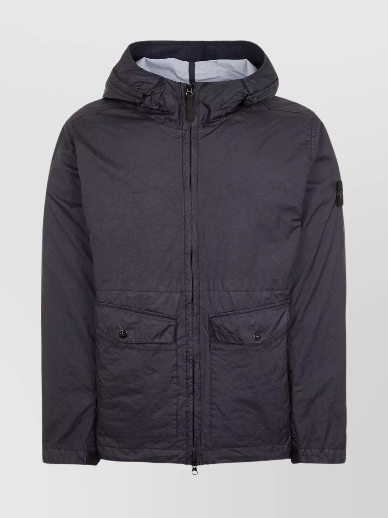Shop Stone Island 3l Tc Hooded Jacket With Adjustable Cuffs