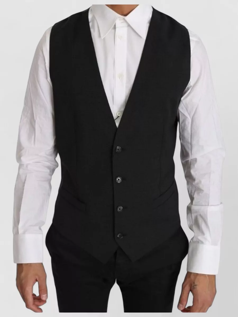 Dolce&Gabbana Wool v-neck waistcoat
