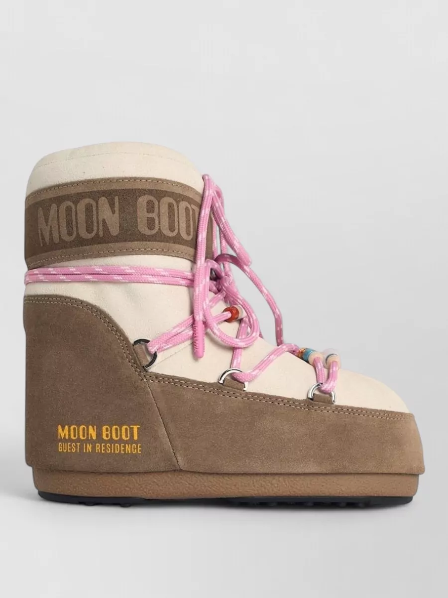 Moon Boot Suede Two Tone Ankle Boots