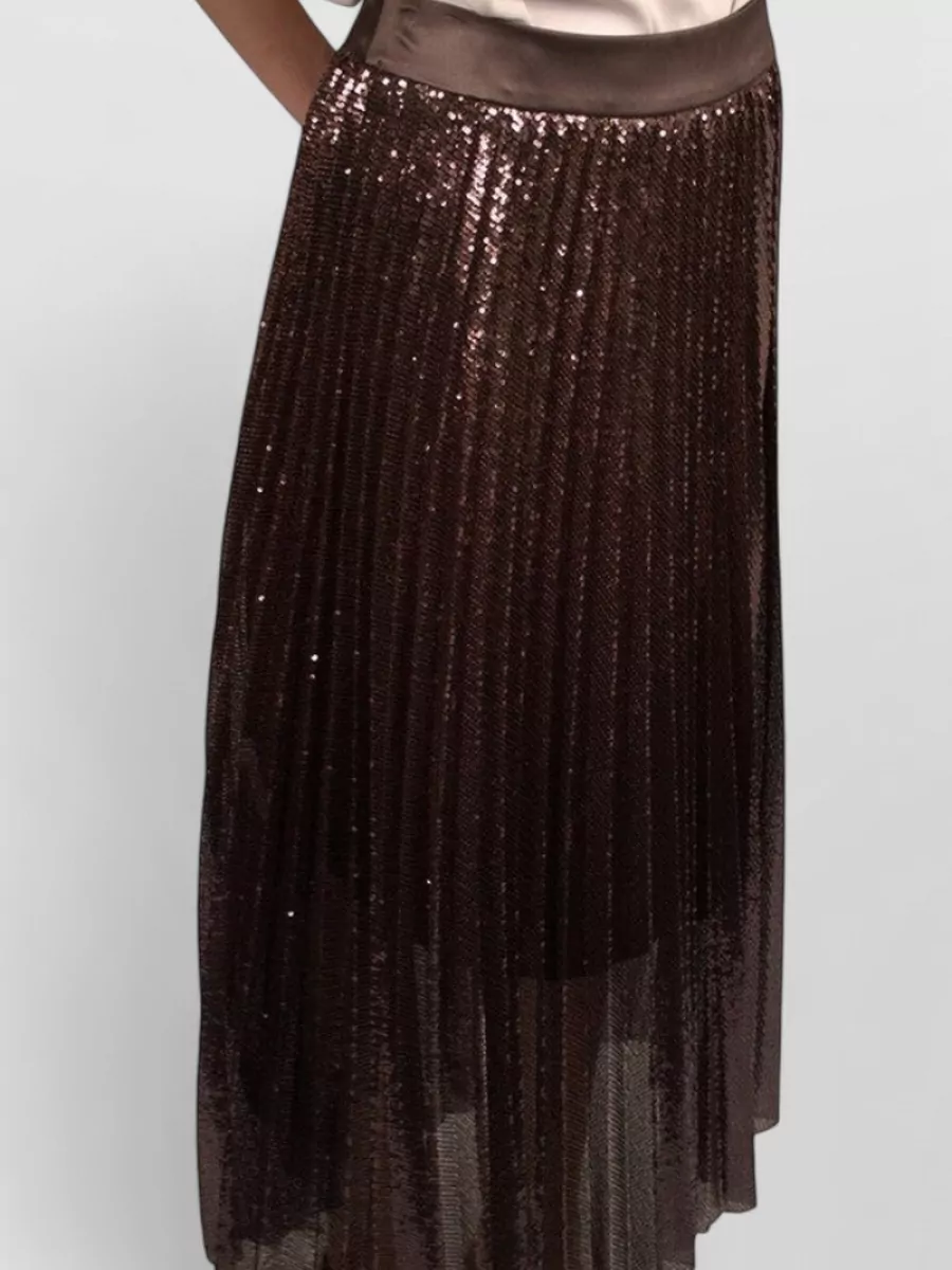 Peserico Silk Pleated Skirt