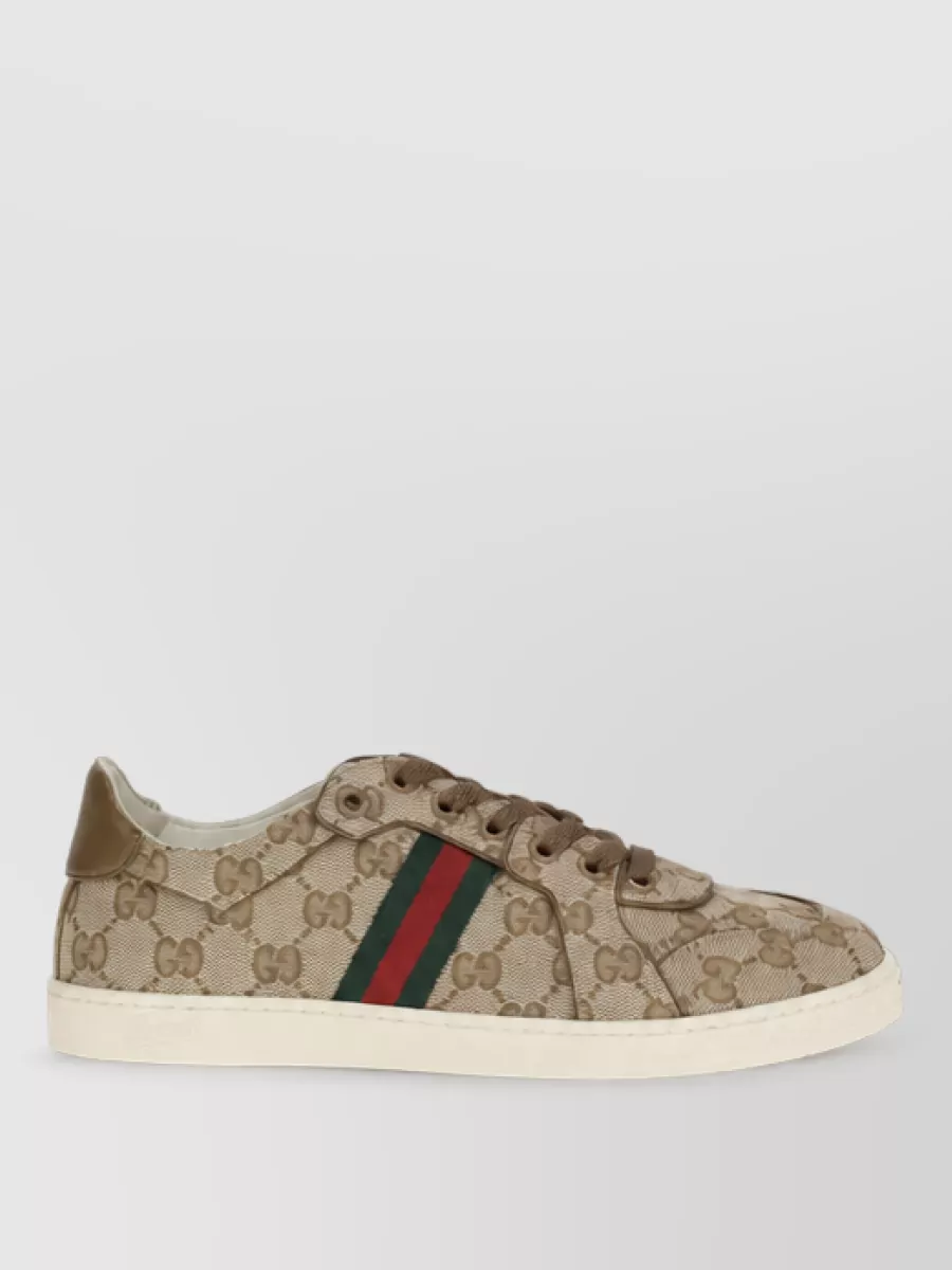 Gucci Fabric Lace-Up Sneakers