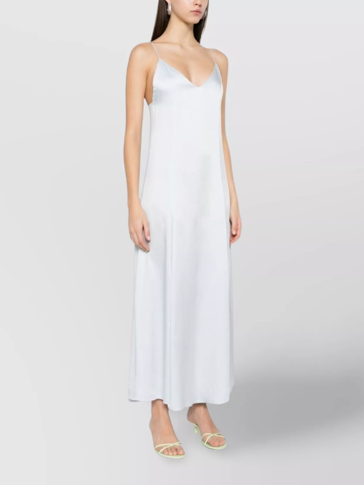 Shop Forte Forte Slipdress With Satin Finish And Front Slits