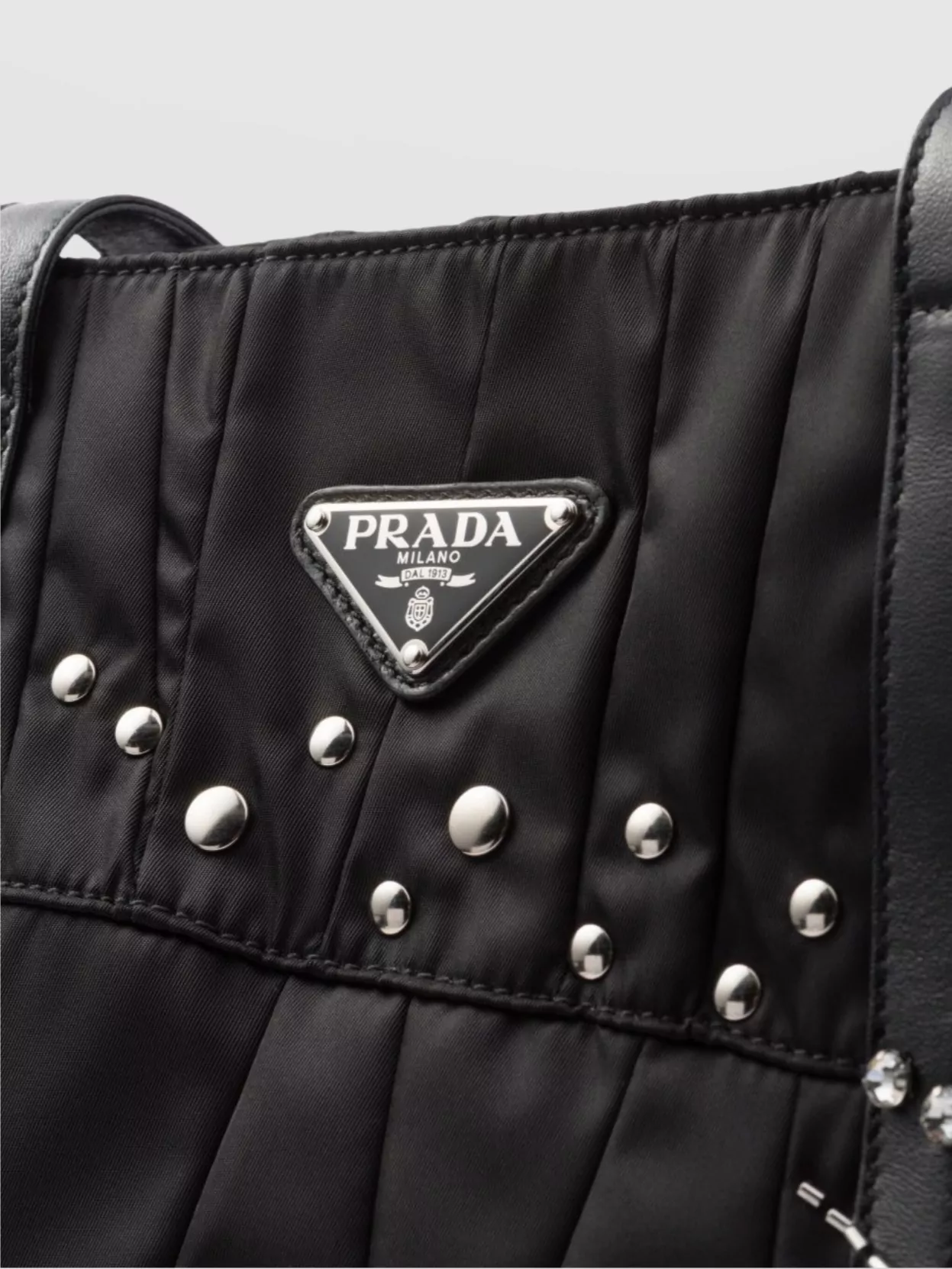 Prada Patch Embroidered Quilted Tote Bag