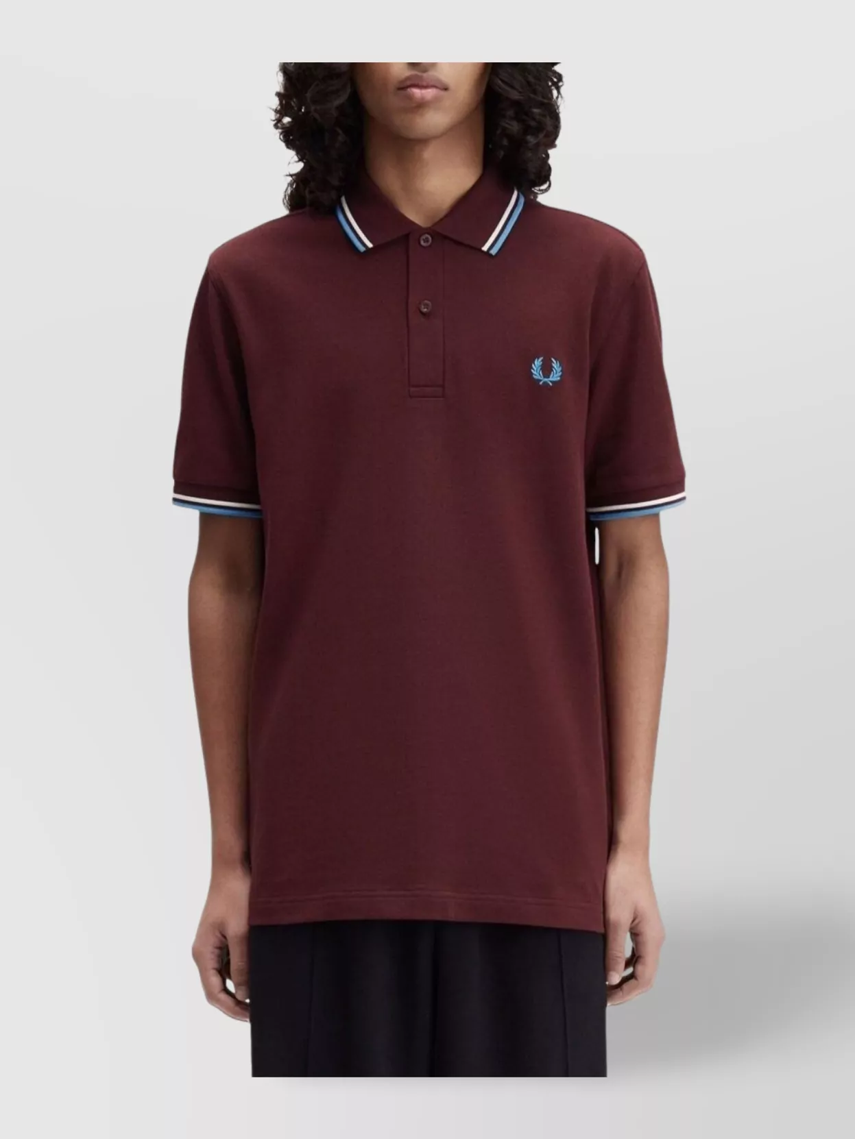 Fred Perry Polo Shirt With Short Sleeves And Ribbed Cuffs