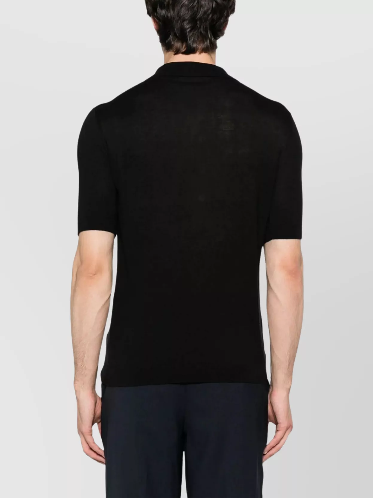 Tagliatore Silk Blend Short Sleeve Polo Shirt