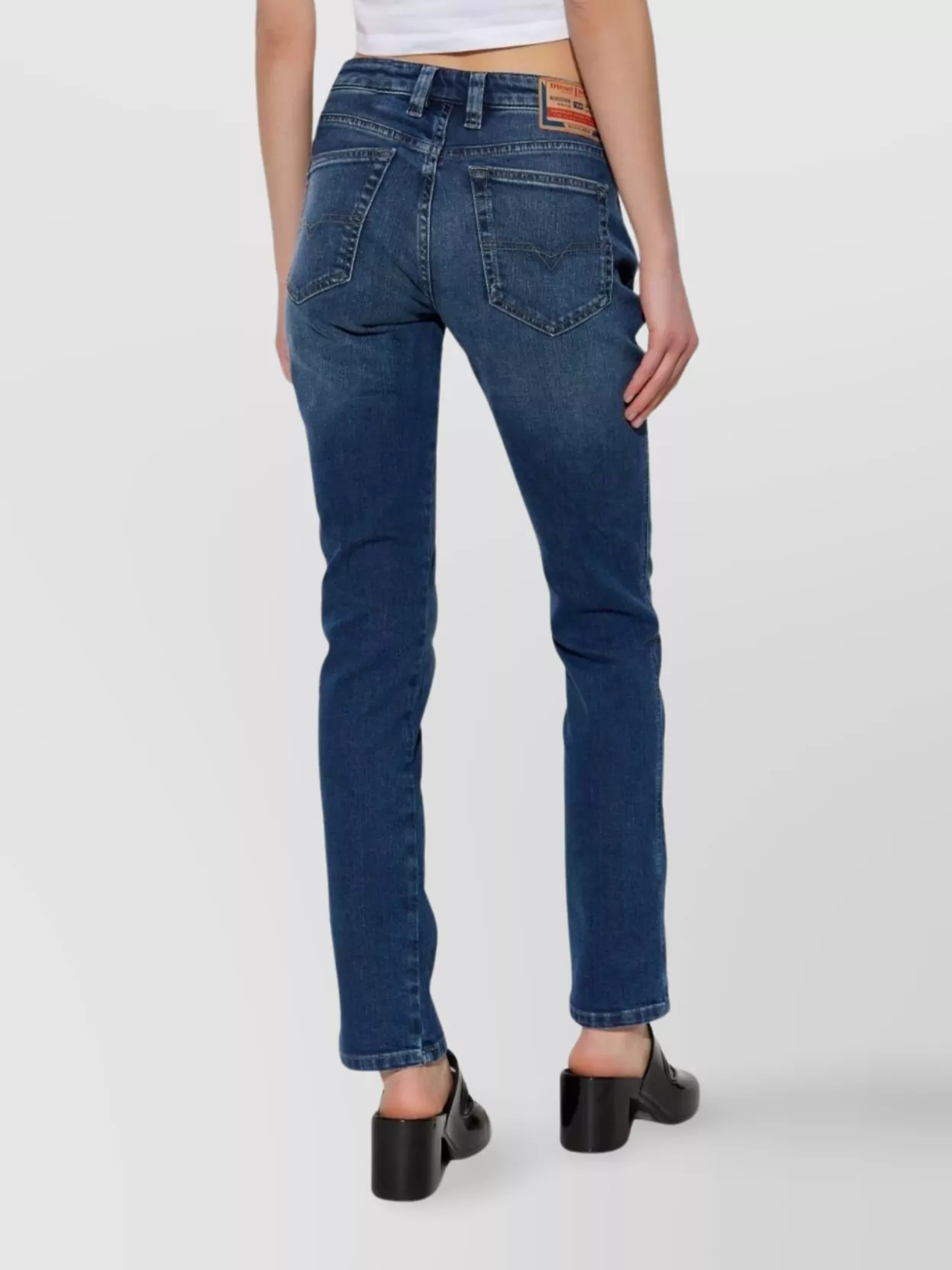 Diesel Straight Fit Trousers Belt Loops