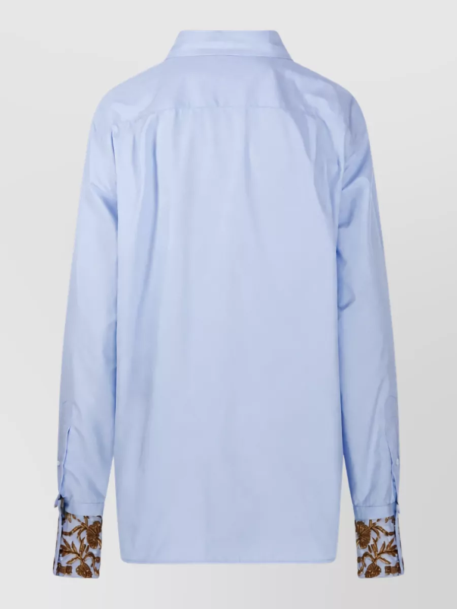 Dries Van Noten Embroidered Cotton Shirt
