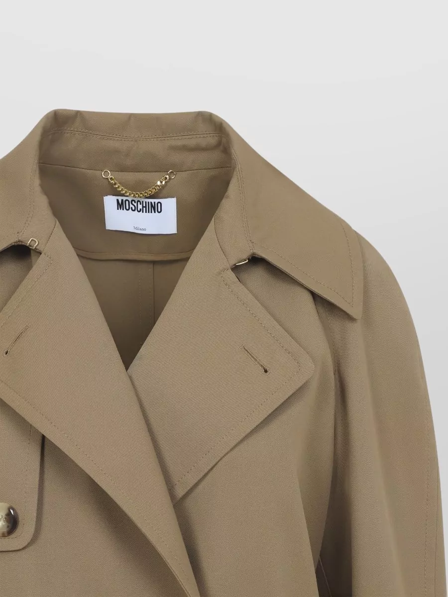 Moschino Double-Breasted Midi Trench Coat