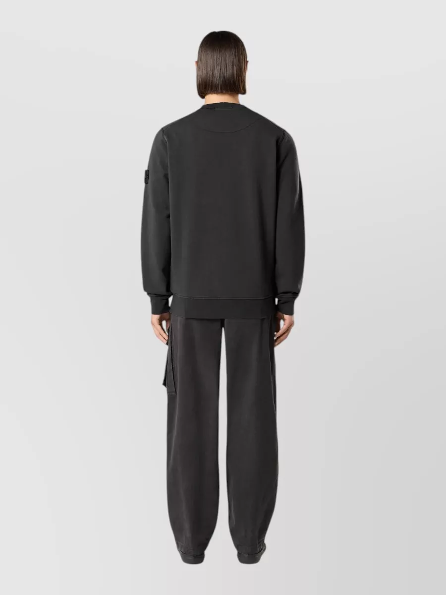 Stone Island Ribbed Cotton Sweatshirt