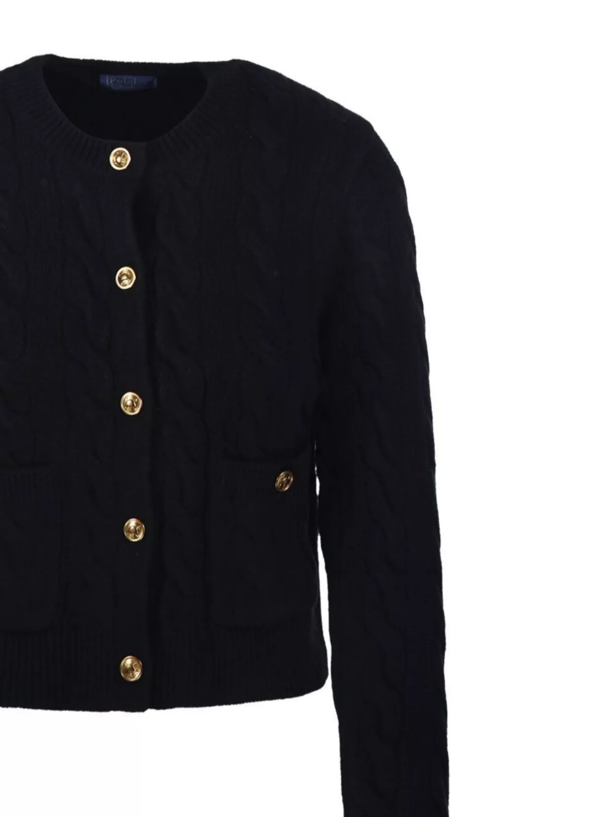 Ralph Lauren Cable Knit Cardigan Gold Buttons