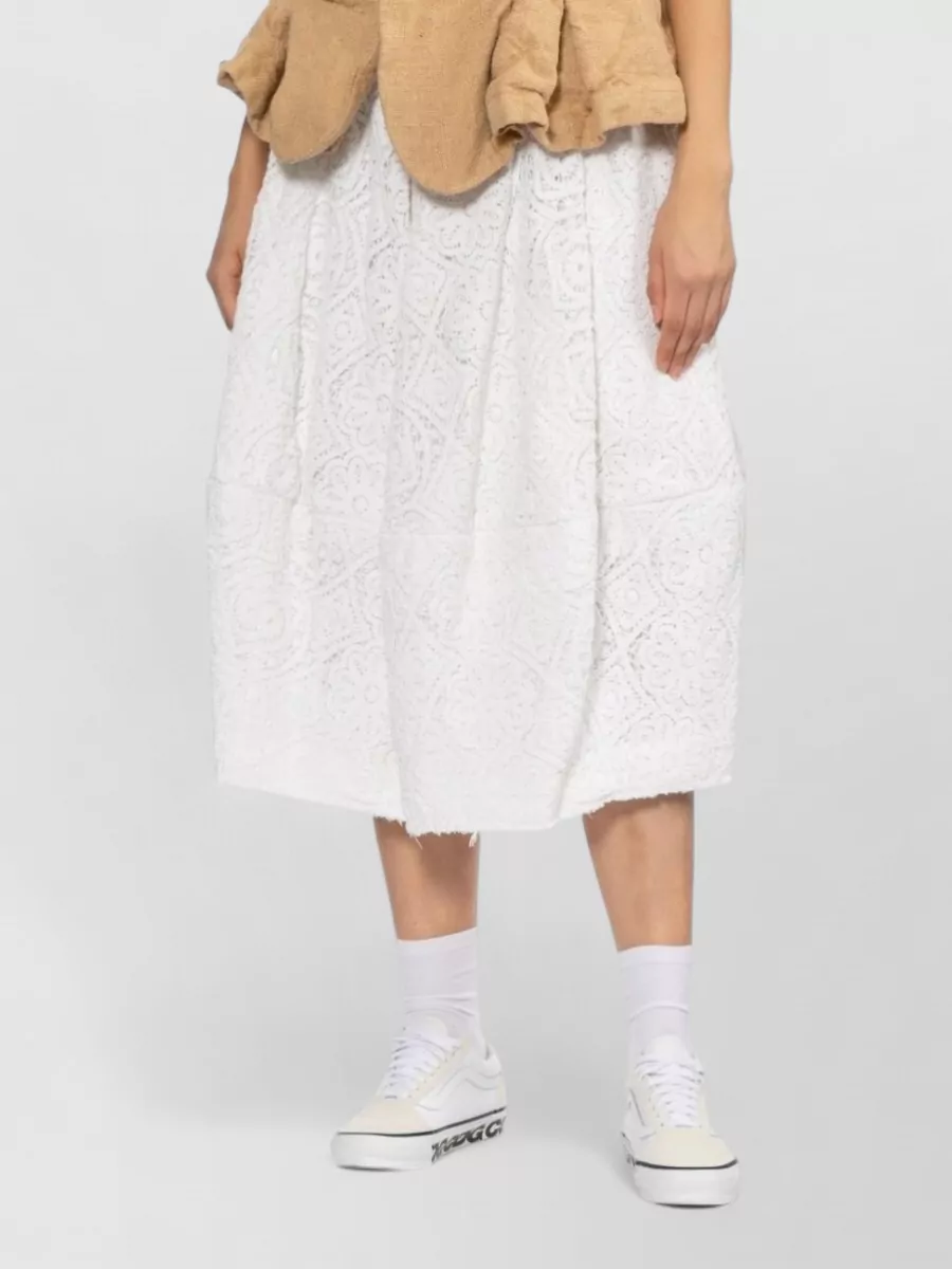 Comme Des Garçons Cotton Midi Skirt