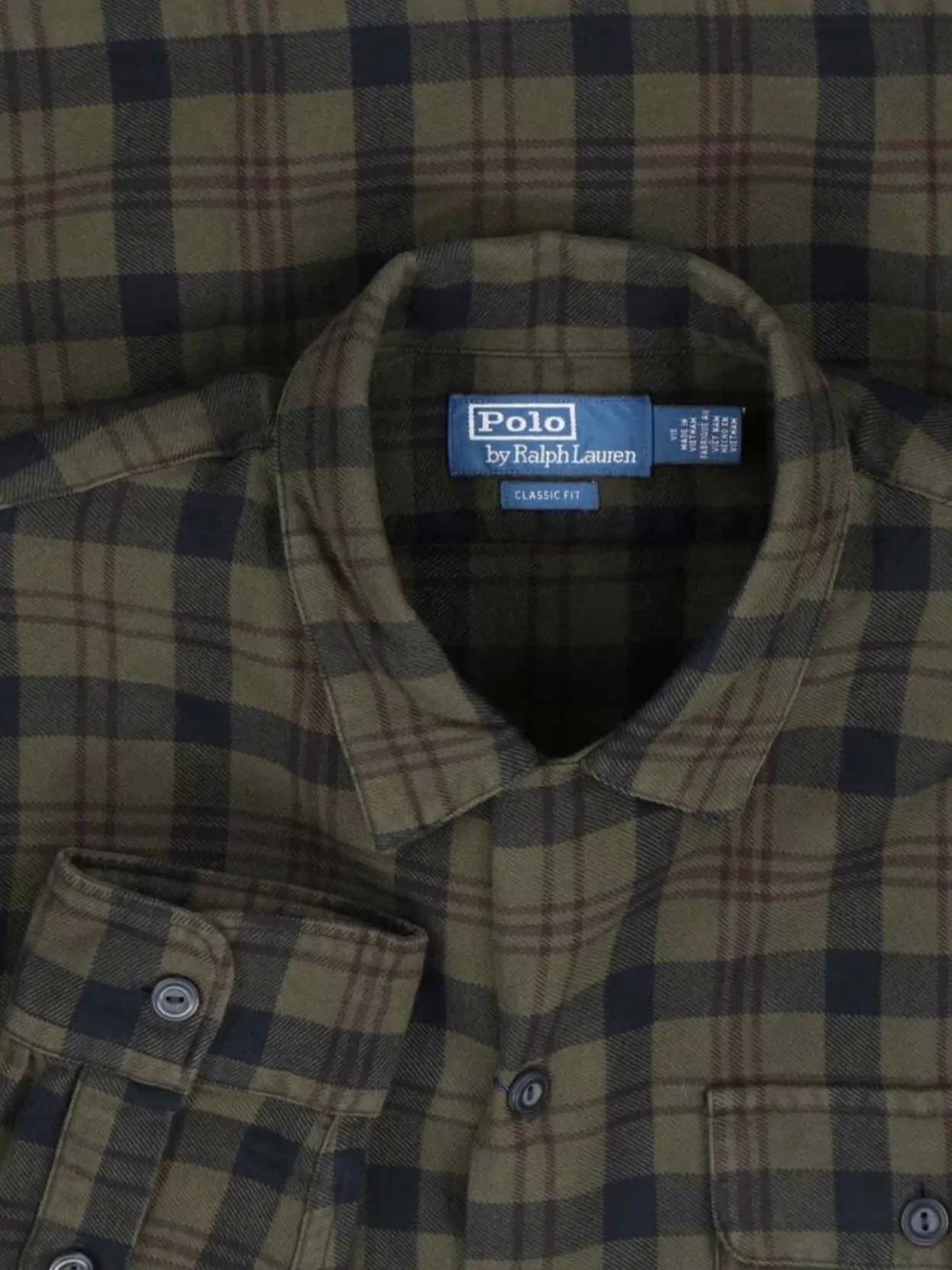 Polo Ralph Lauren Checked Long Sleeve Shirt Chest Pockets