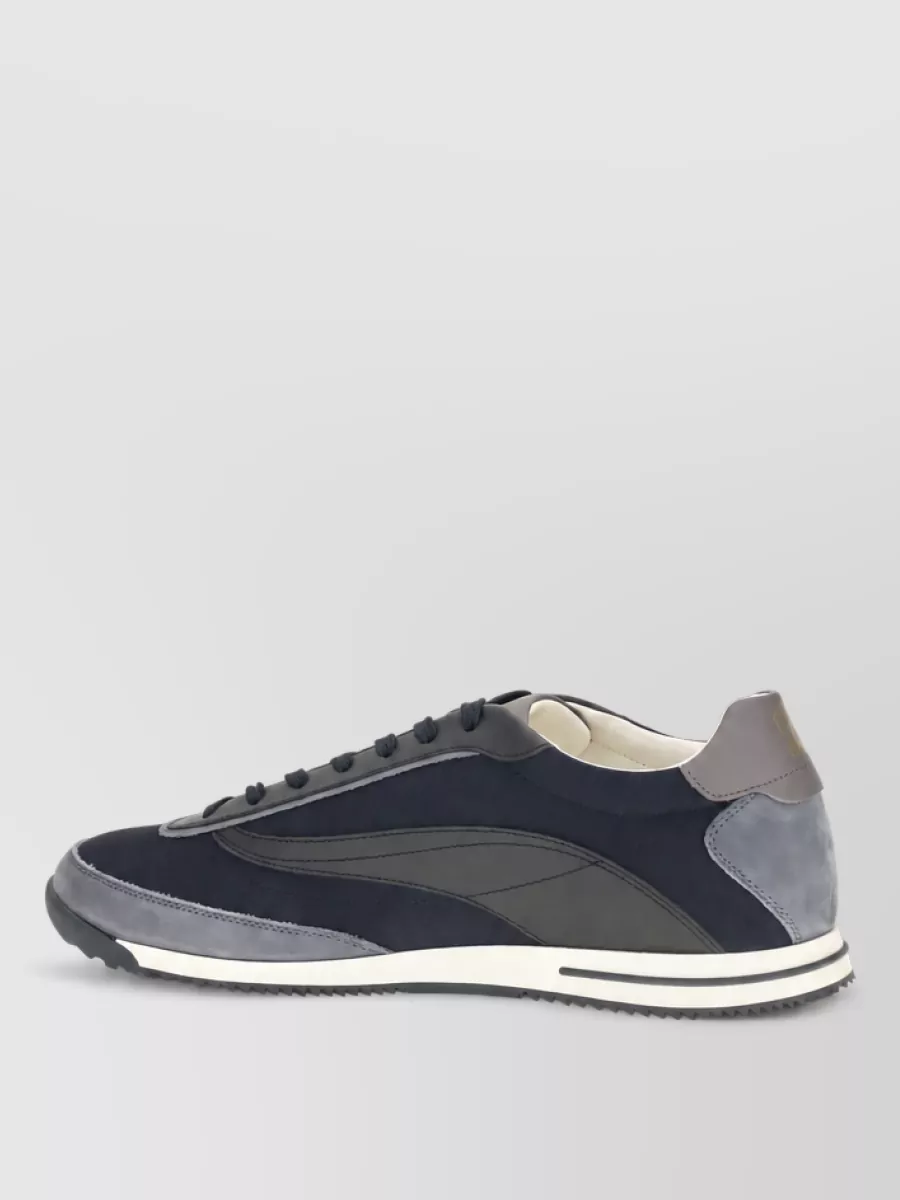 Brunello Cucinelli Suede Leather Lace-Up Low-Top Sneakers