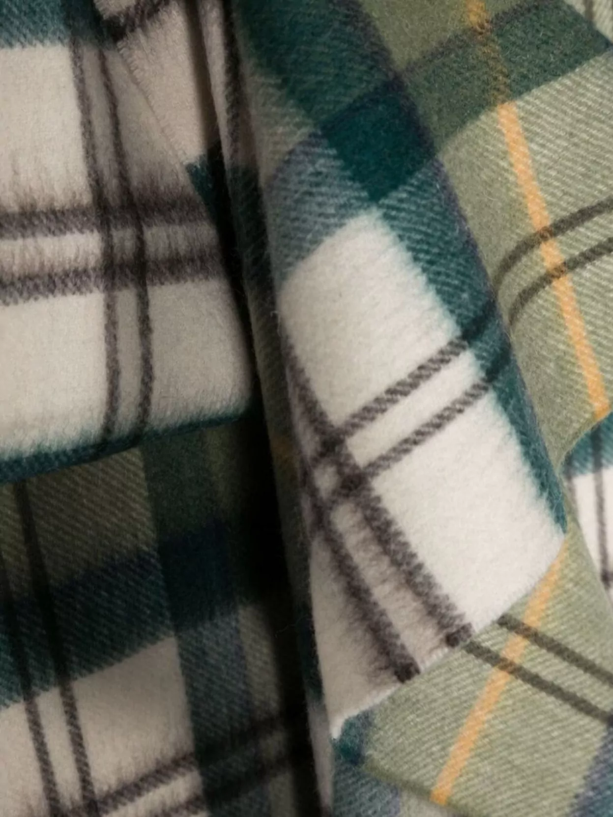 Barbour Wool Cashmere Tartan Scarf