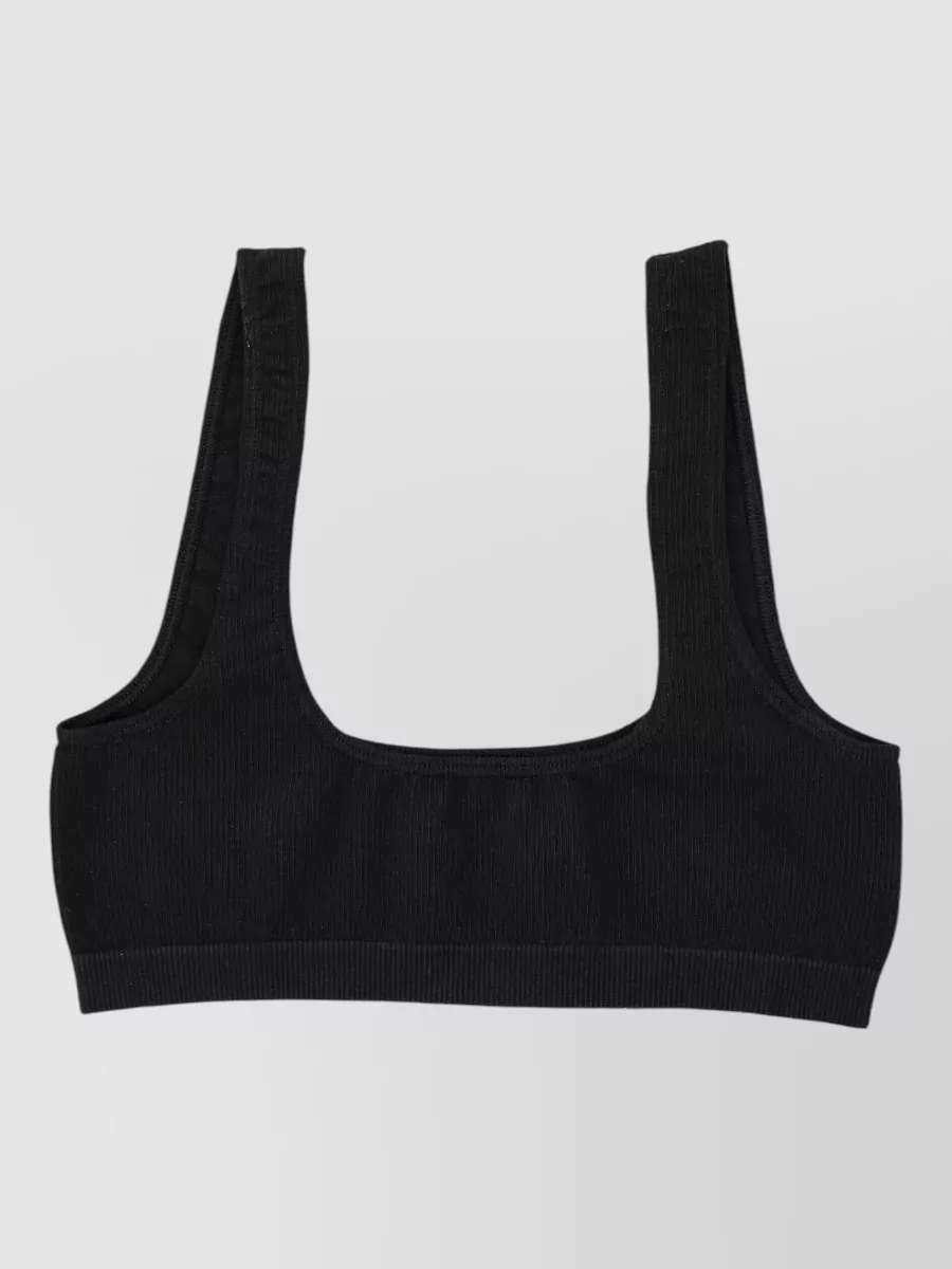 Mm6 Maison Margiela Ribbed Cotton Sports Bralette