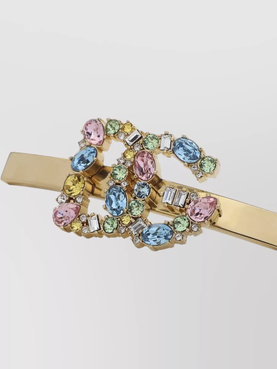 Dolce&Gabbana Crystal-Embellished Logo Brooch