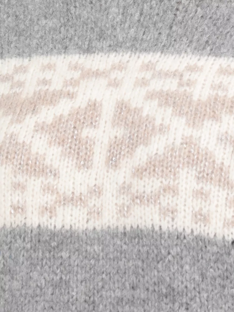 Peserico High Neck Knitwear Contrasting Pattern
