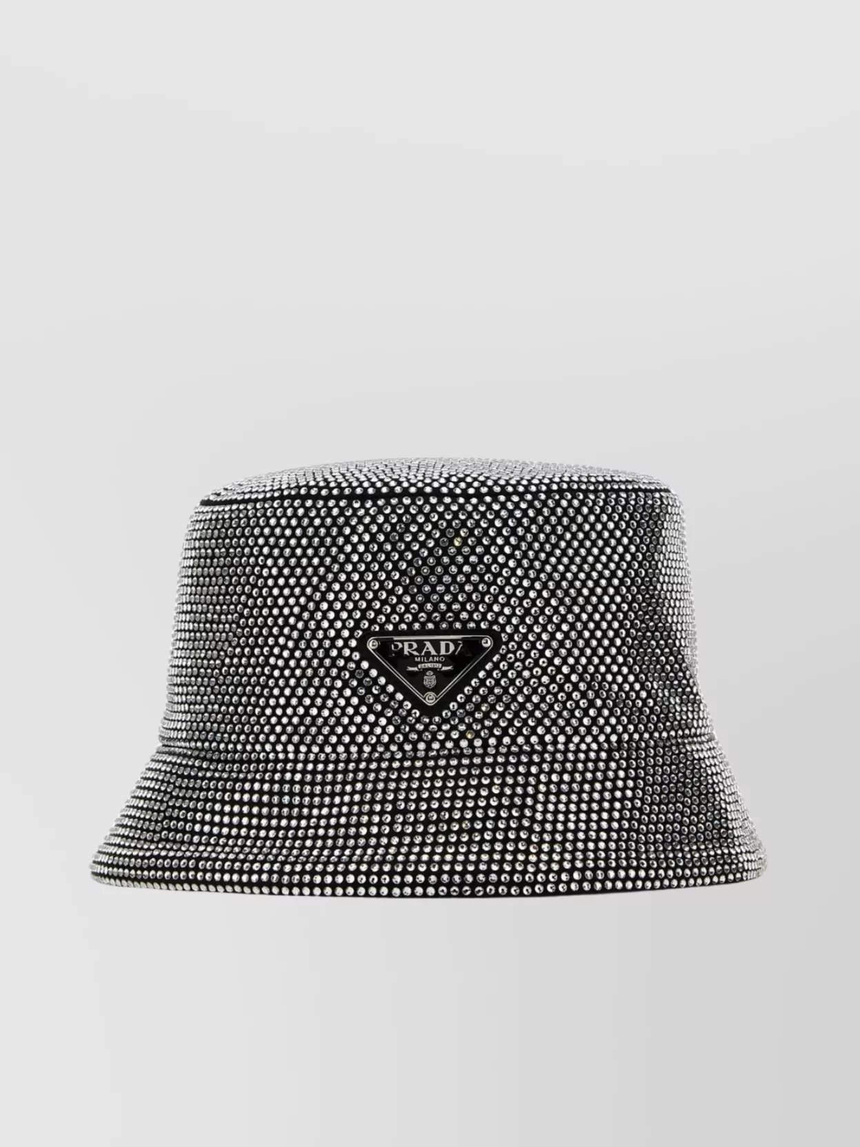 Shop Prada Structured Bucket Hat With Rhinestone Embellishments