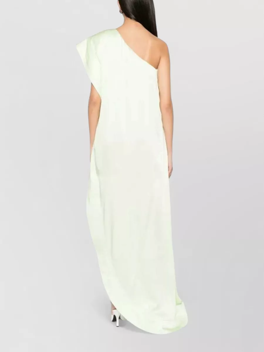 Stella Mccartney Asymmetric Draped One-Shoulder Sleeveless Maxi Dress