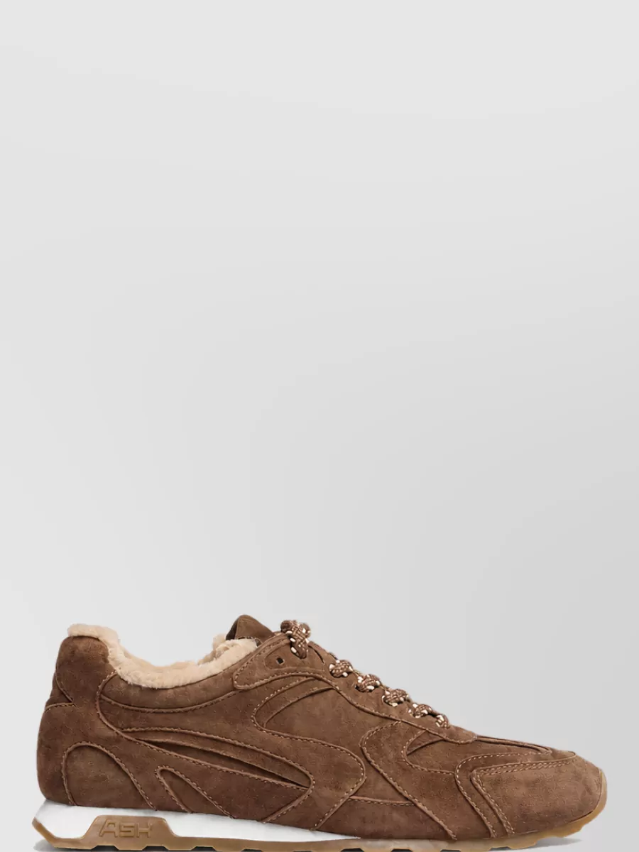 Ash Leather Lace-Up Sneakers