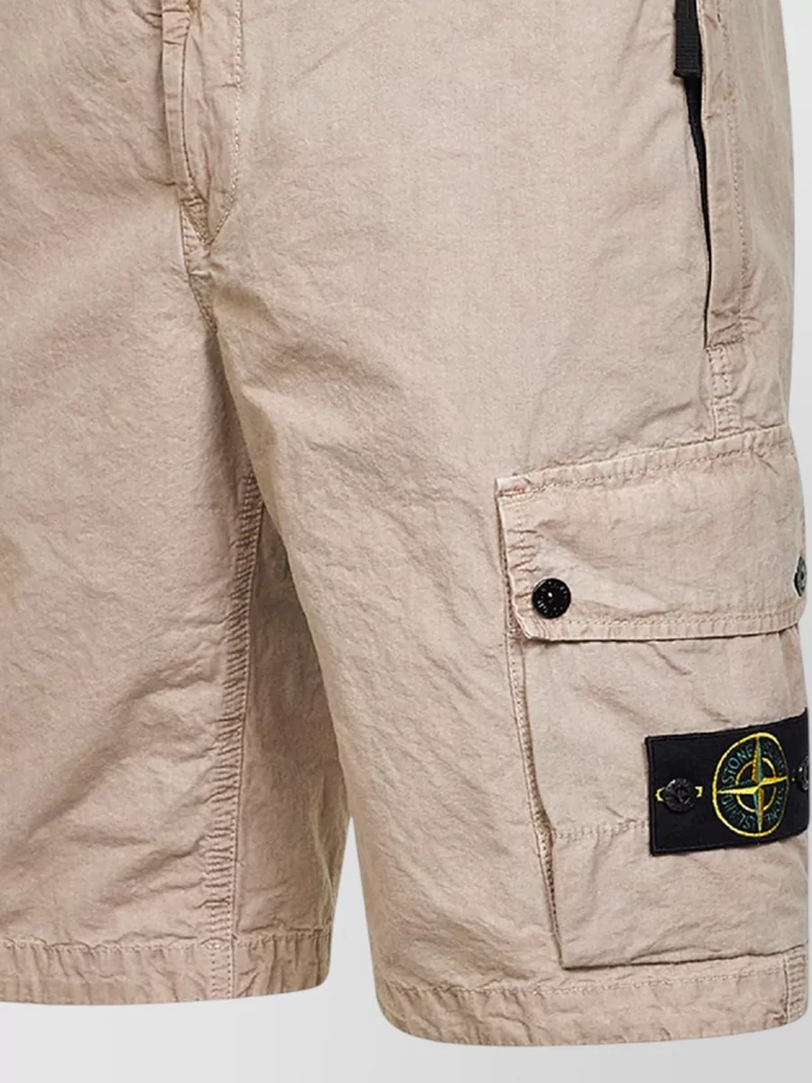 Stone Island Slim Fit Cargo Shorts Multiple Pockets