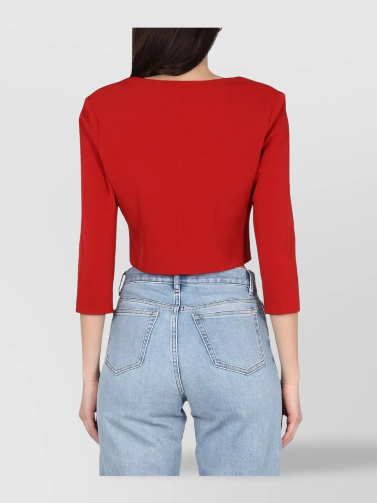 Acne Studios Cropped Long Sleeve Fitted Top