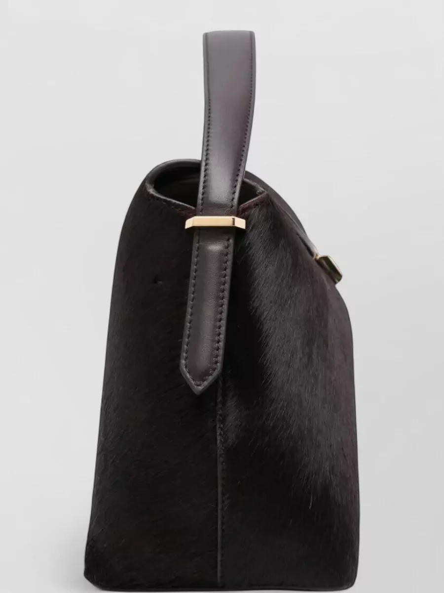 Totême Pony Leather Top Handle Shoulder Bag
