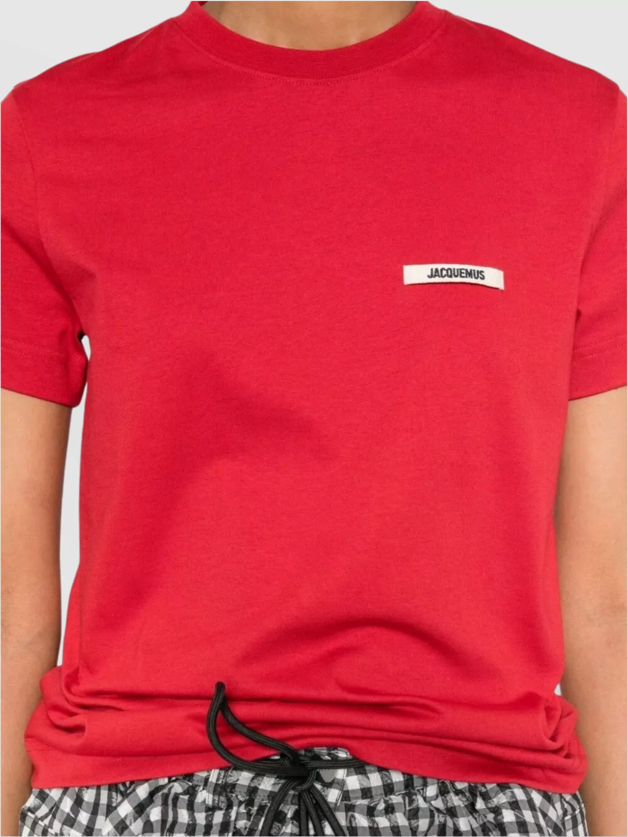 Jacquemus Grosgrain Crew Neck Short Sleeve Top