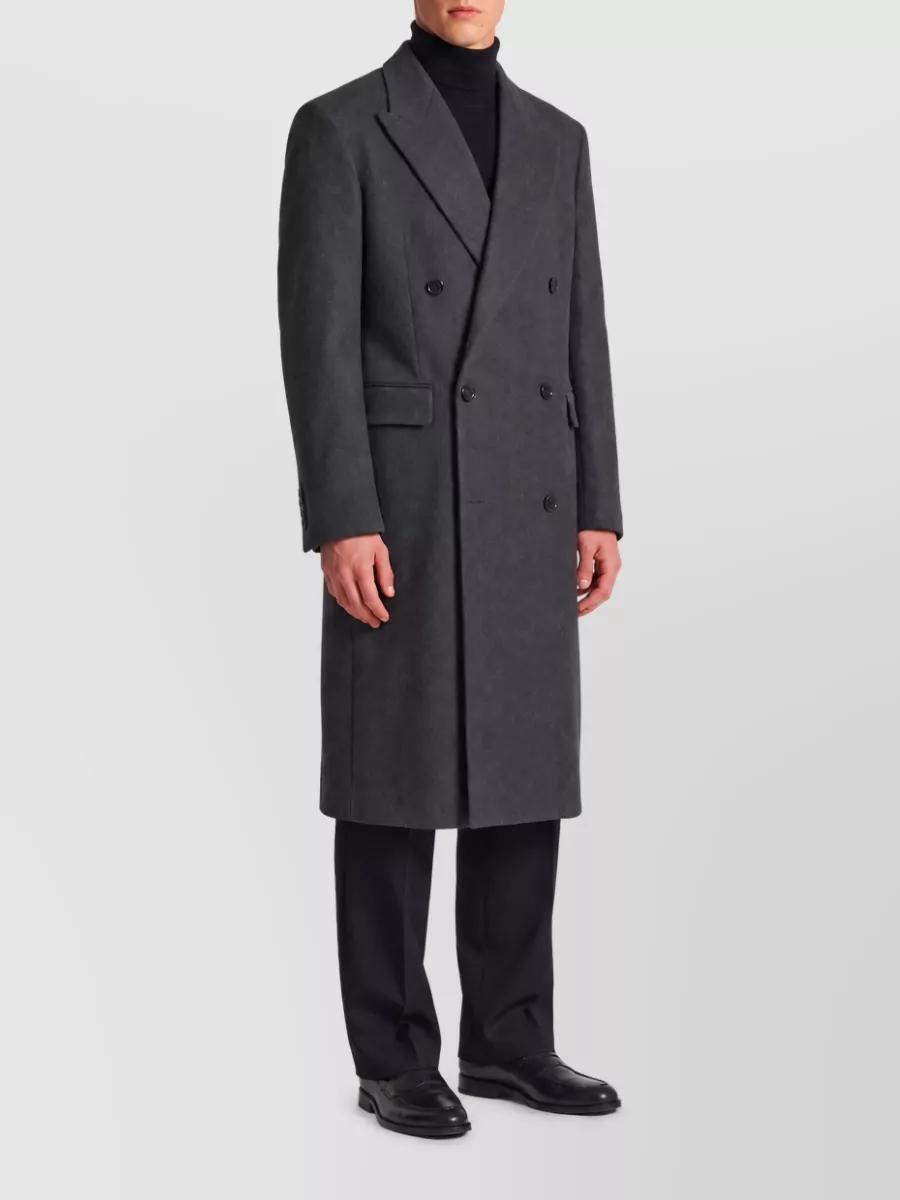Lardini Virgin Wool Double-Breasted Coat