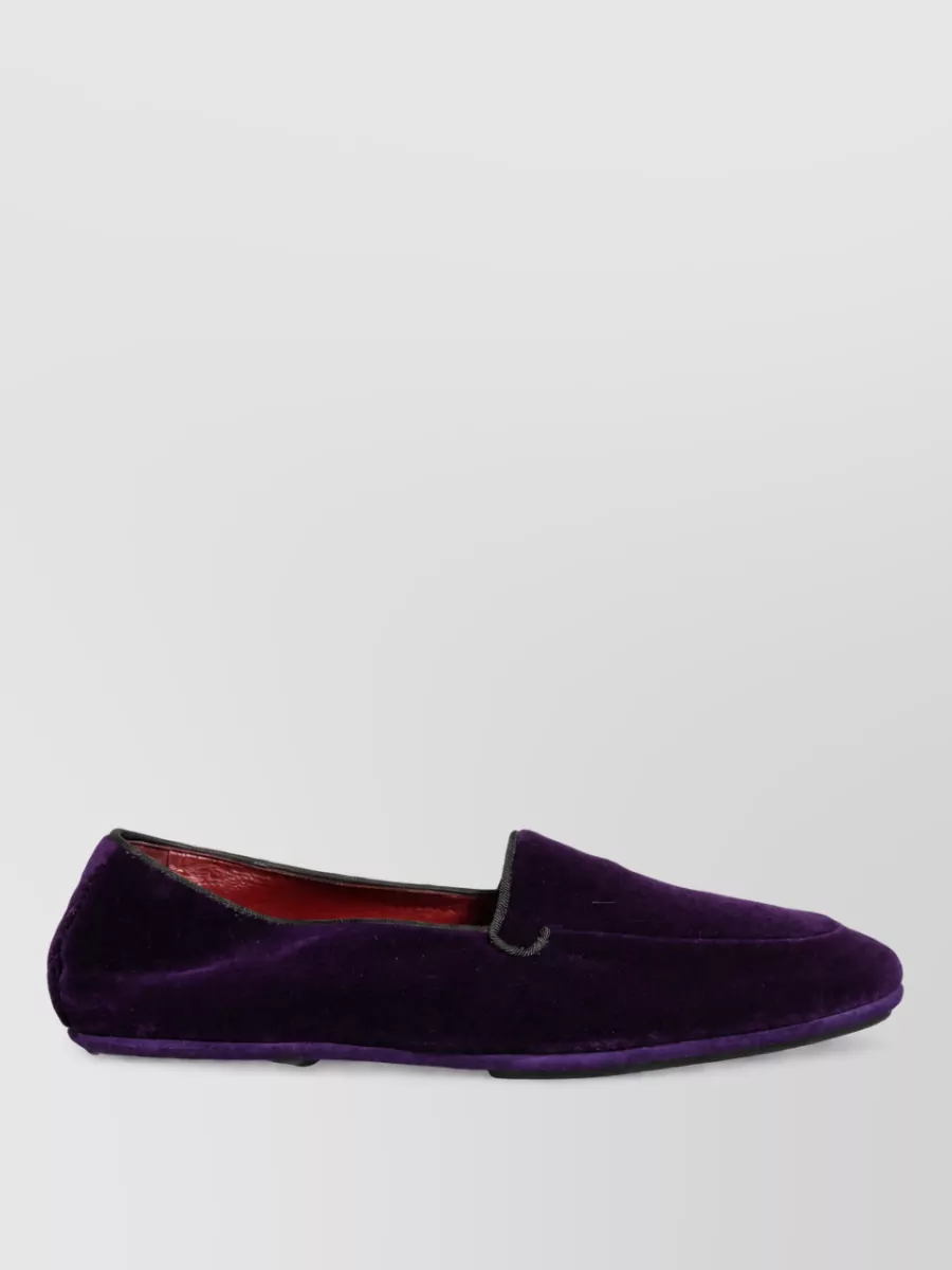Dolce&Gabbana Leather Velvet Slippers