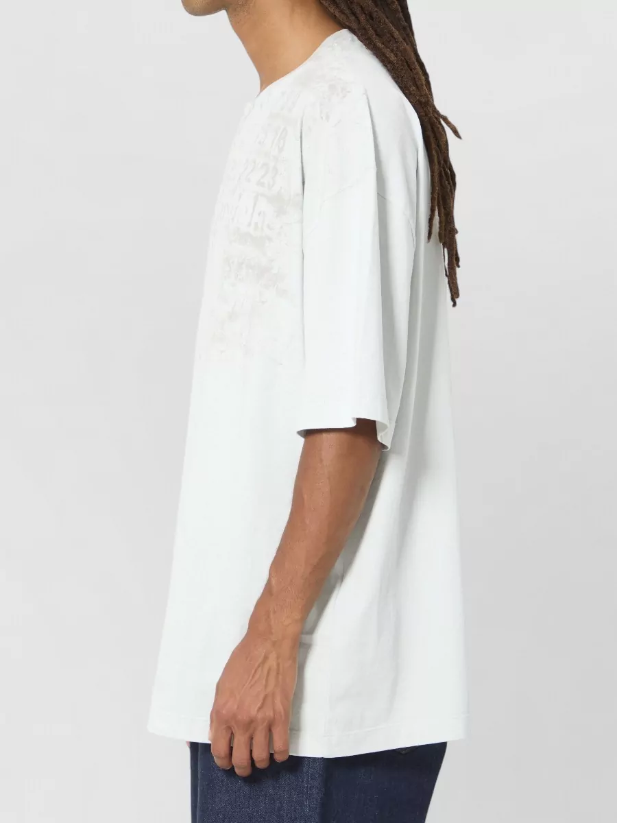 Maison Margiela Cotton Oversized Logo Print Short-Sleeve T-Shirt