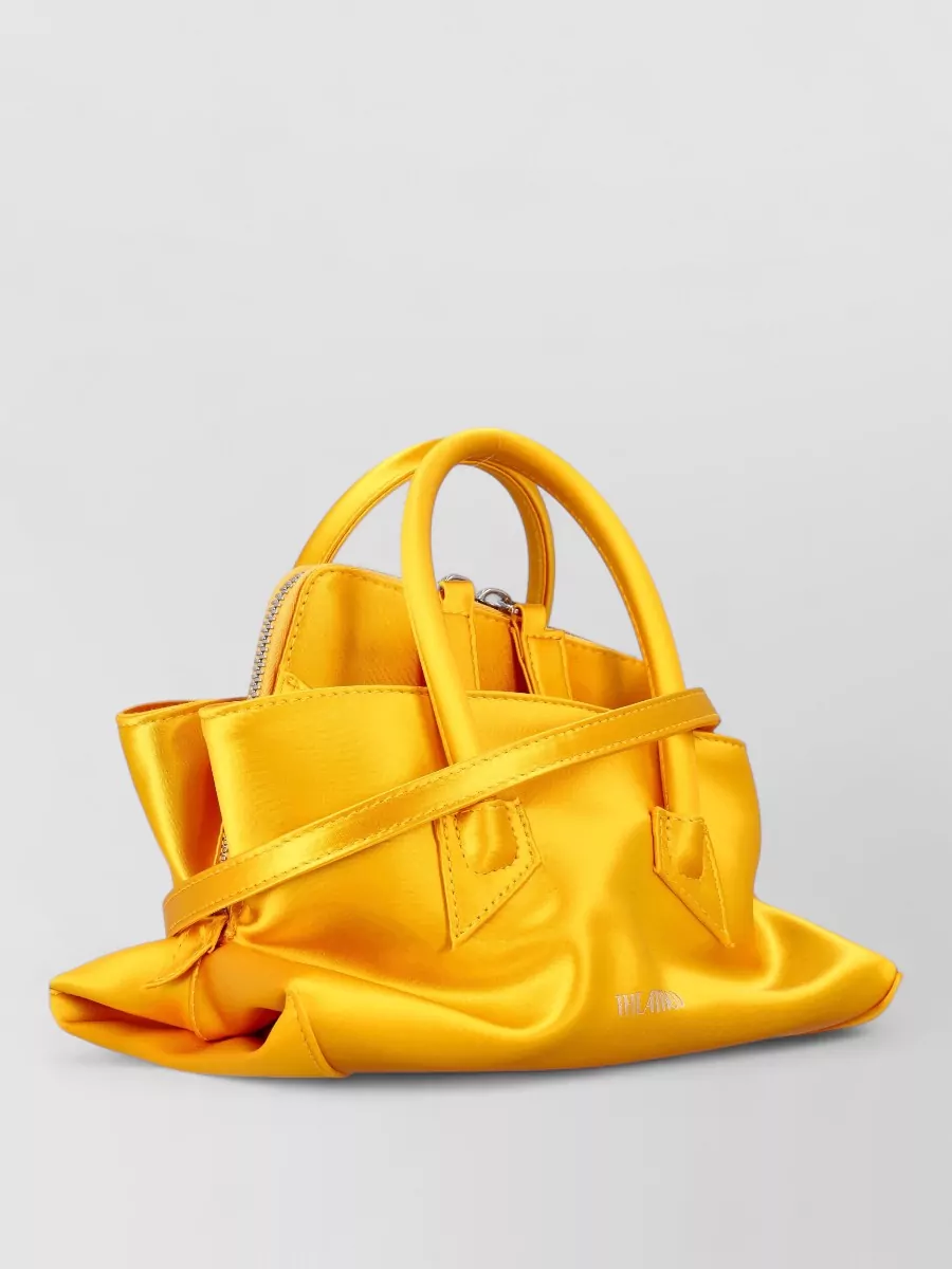 The Attico Mini Satin Top Handle Bag