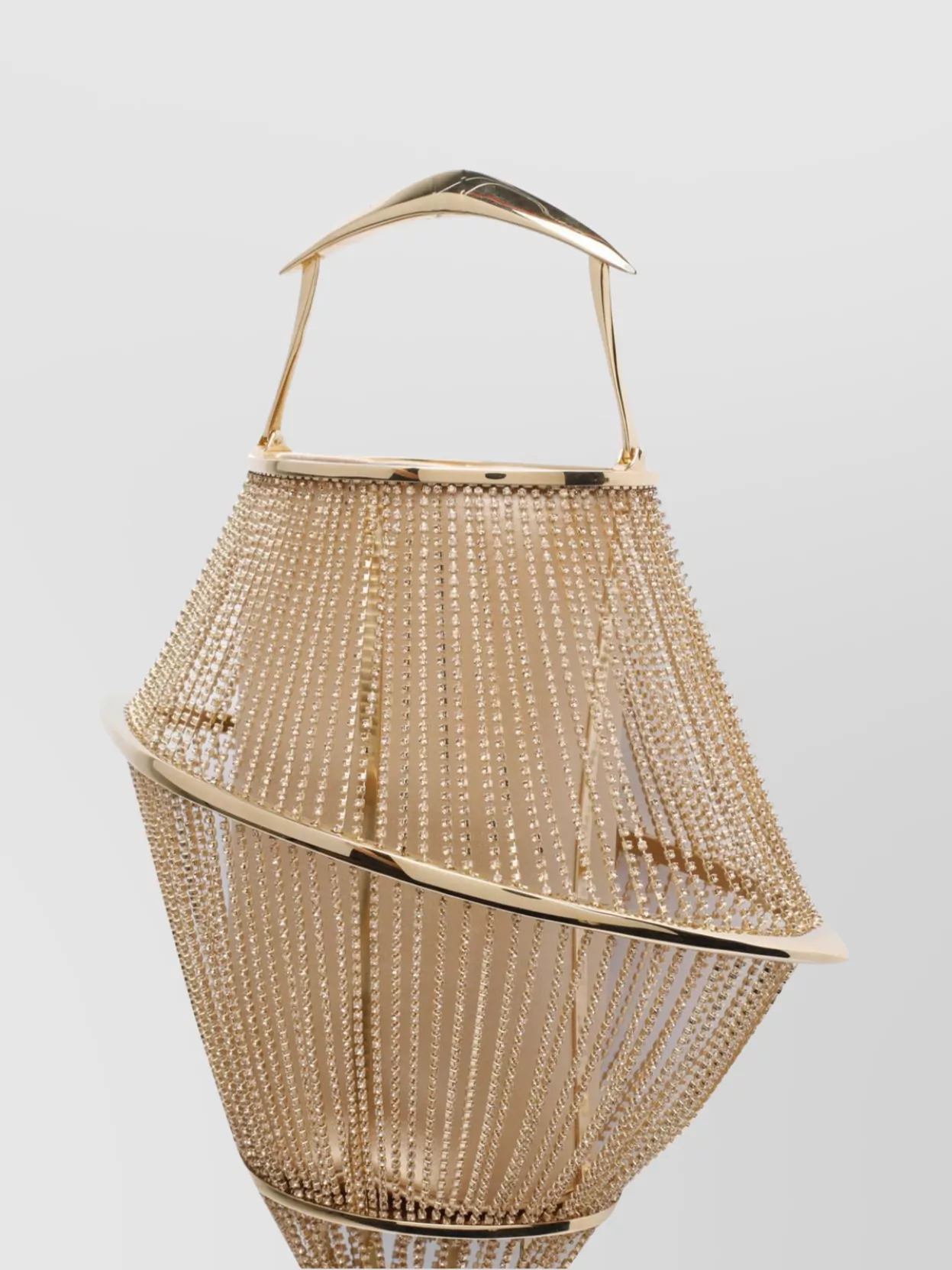 Benedetta Bruzziches Chain And Strass Shoulder Bag With Tassel