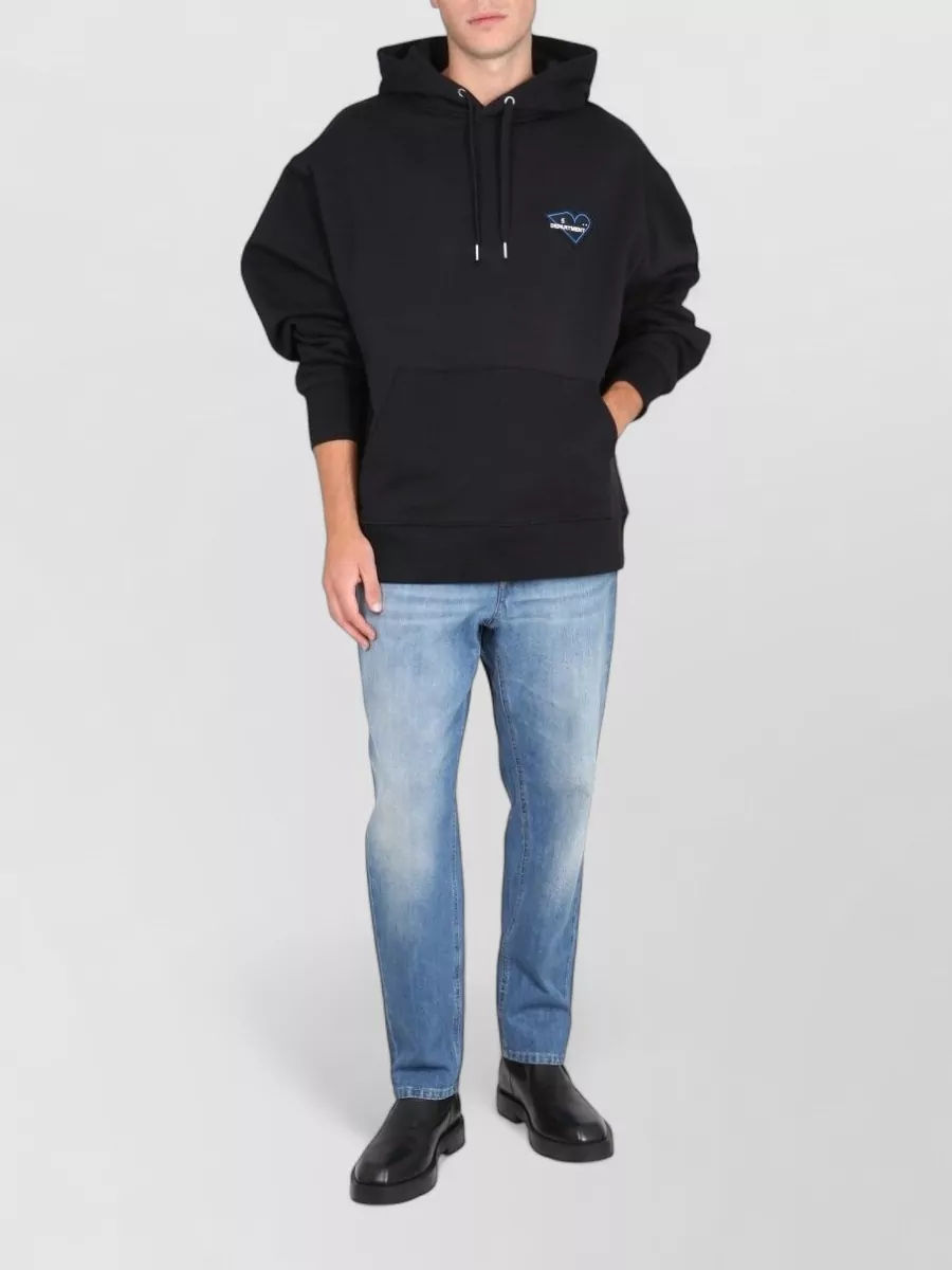 Department Five cotton logo-patch hoodie